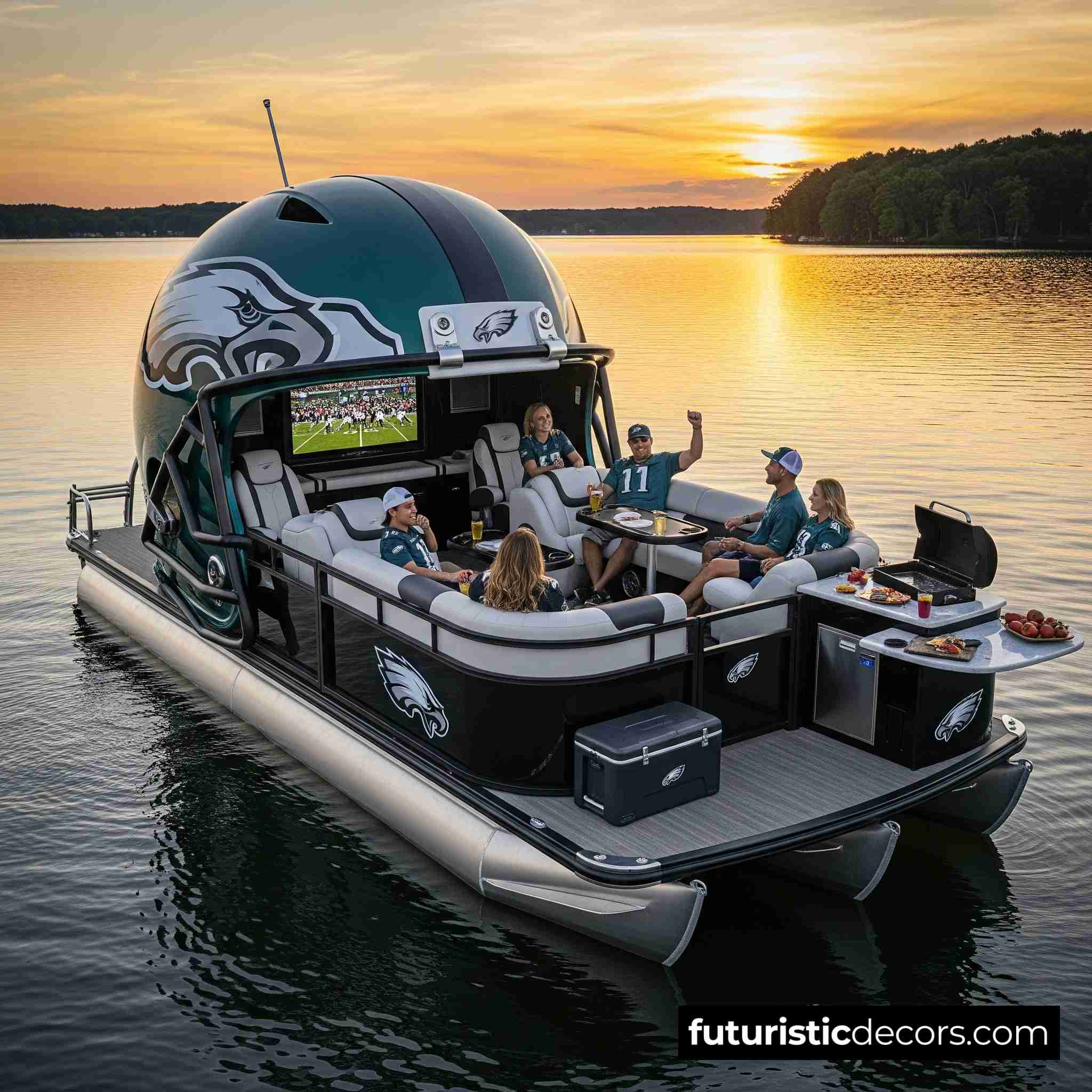 Football Helmet Pontoons