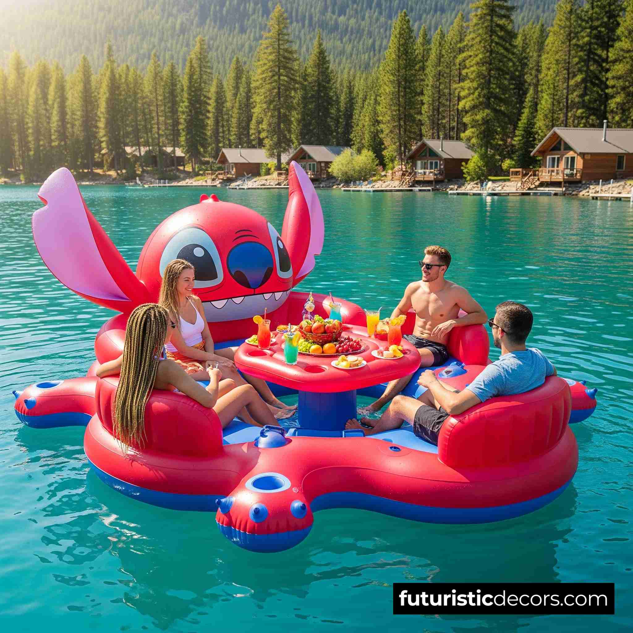 Inflatable Stitch Lake Float