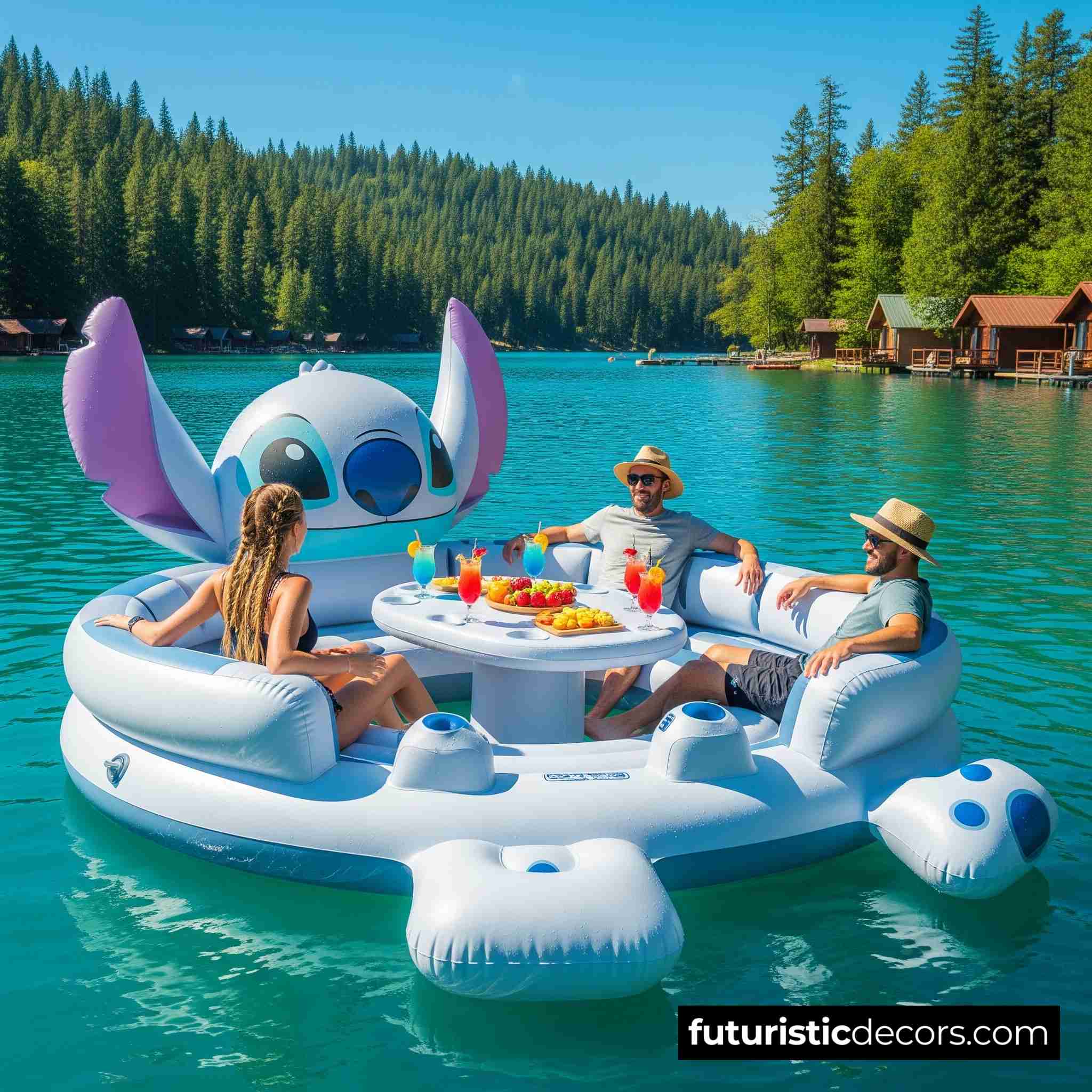 Inflatable Stitch Lake Float