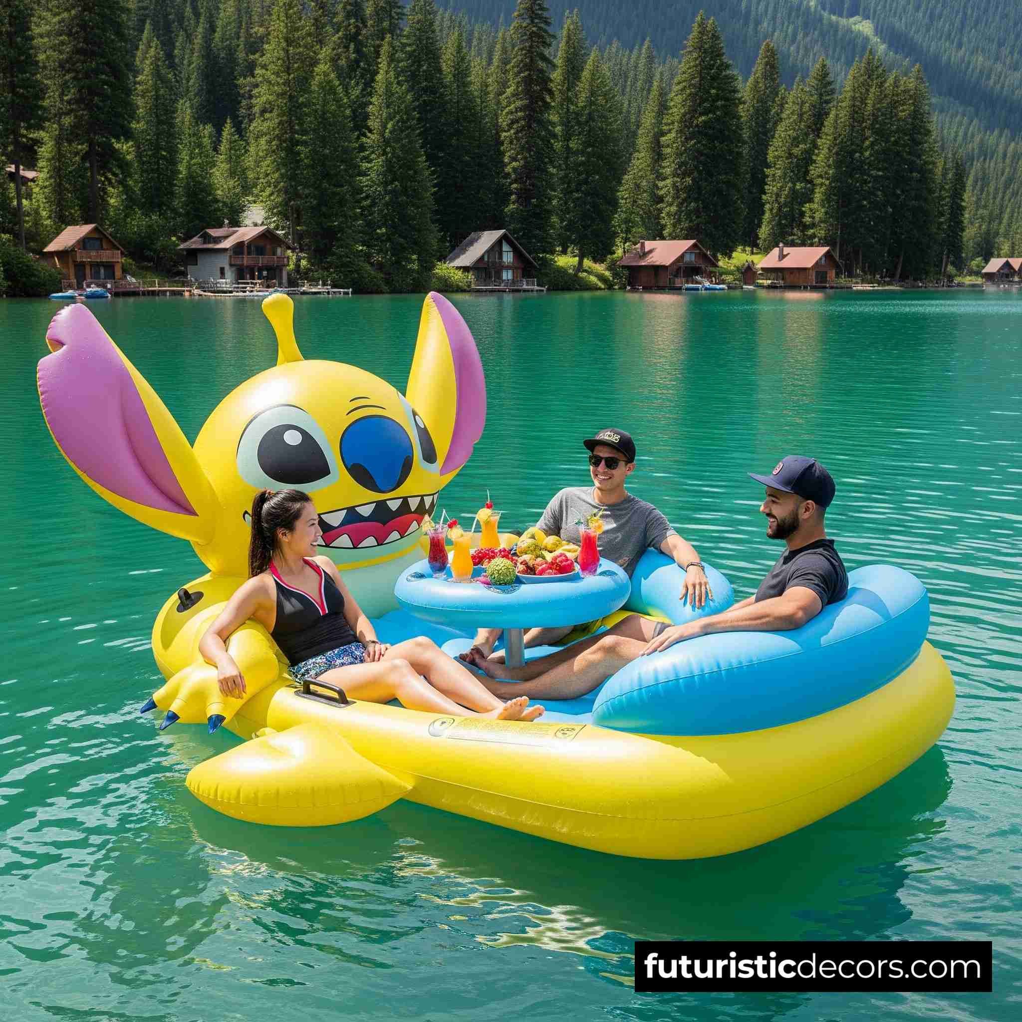 Inflatable Stitch Lake Float