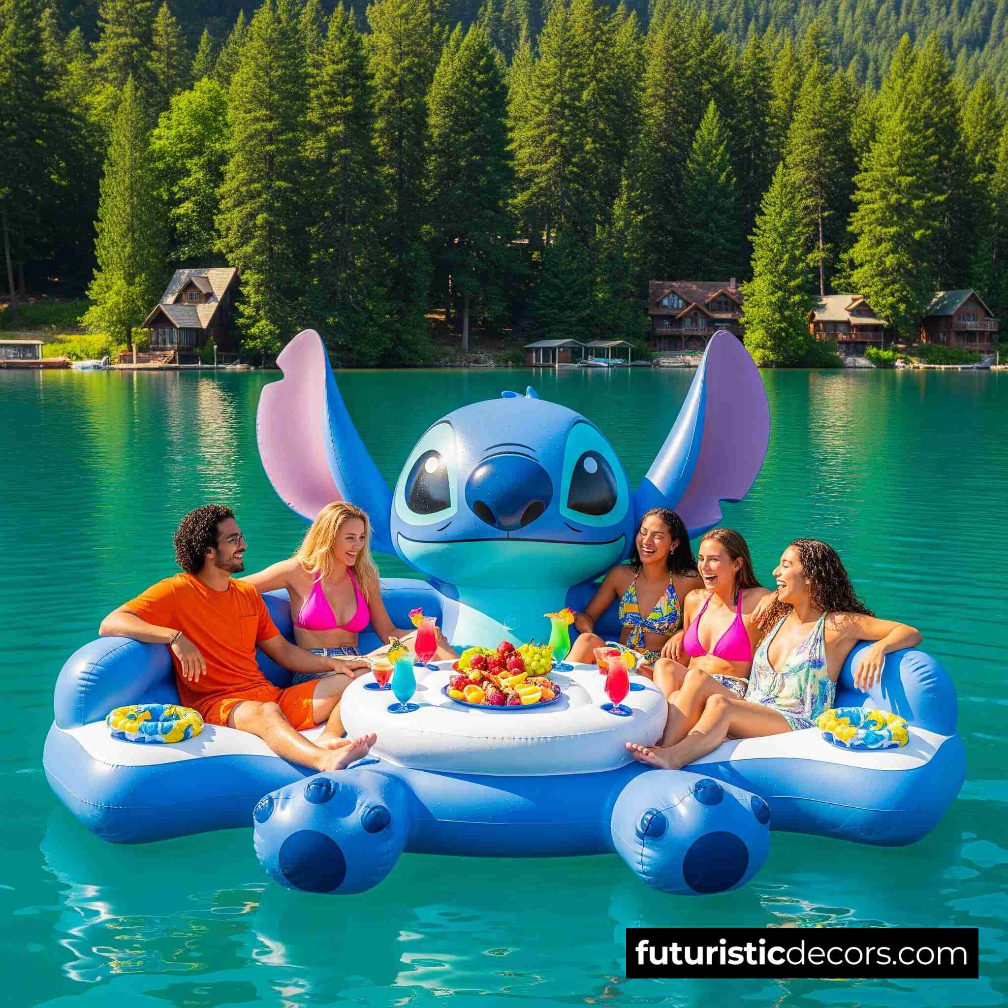 Inflatable Stitch Lake Float