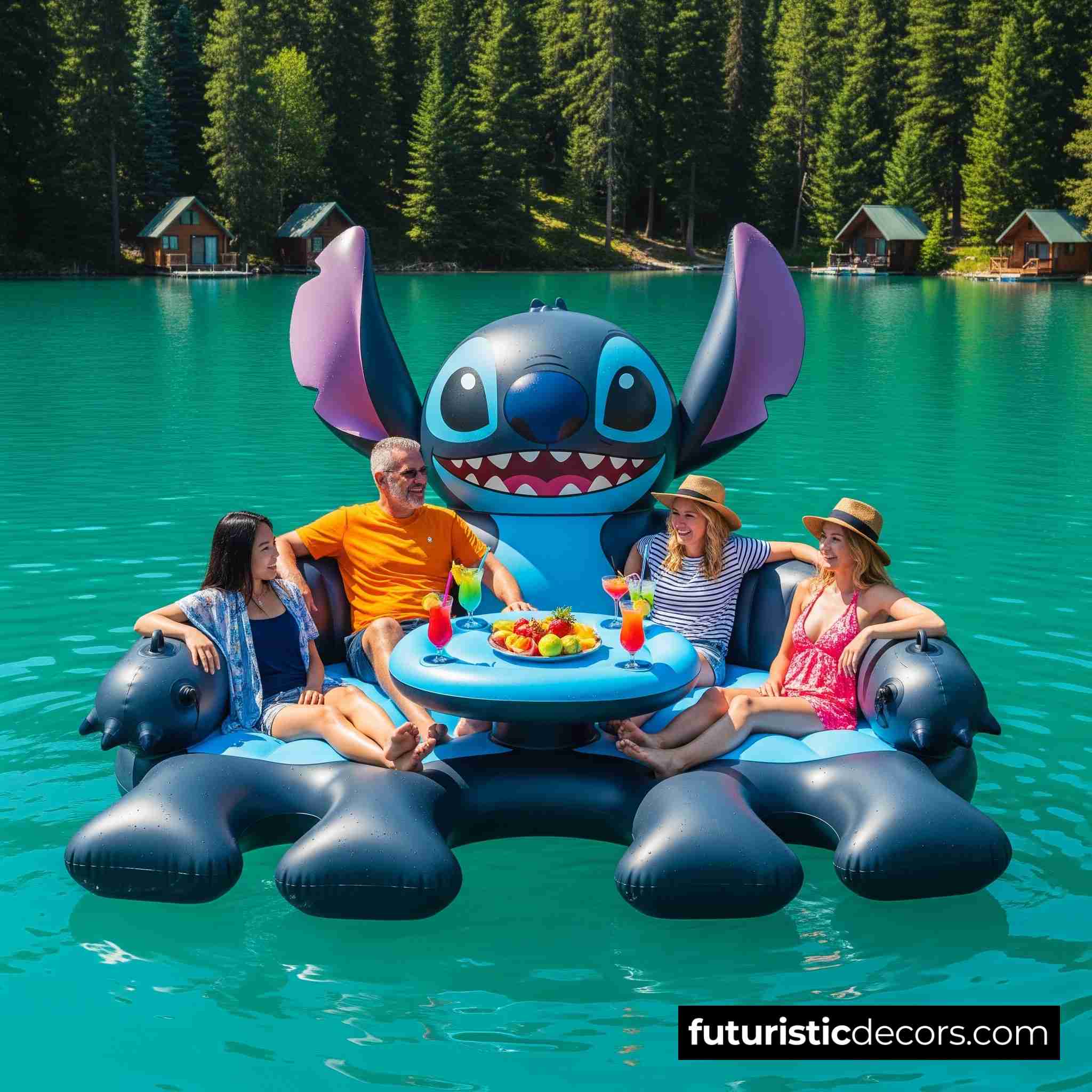 Inflatable Stitch Lake Float