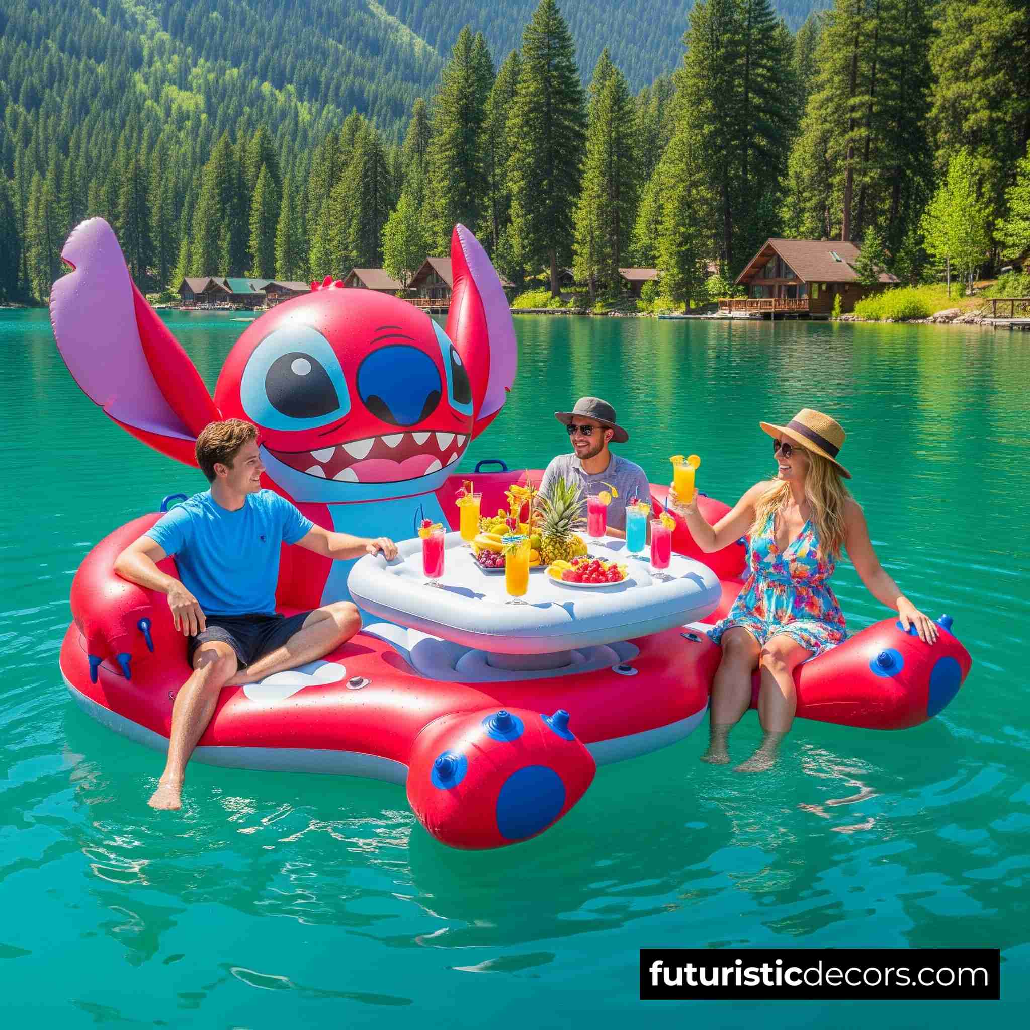 Inflatable Stitch Lake Float