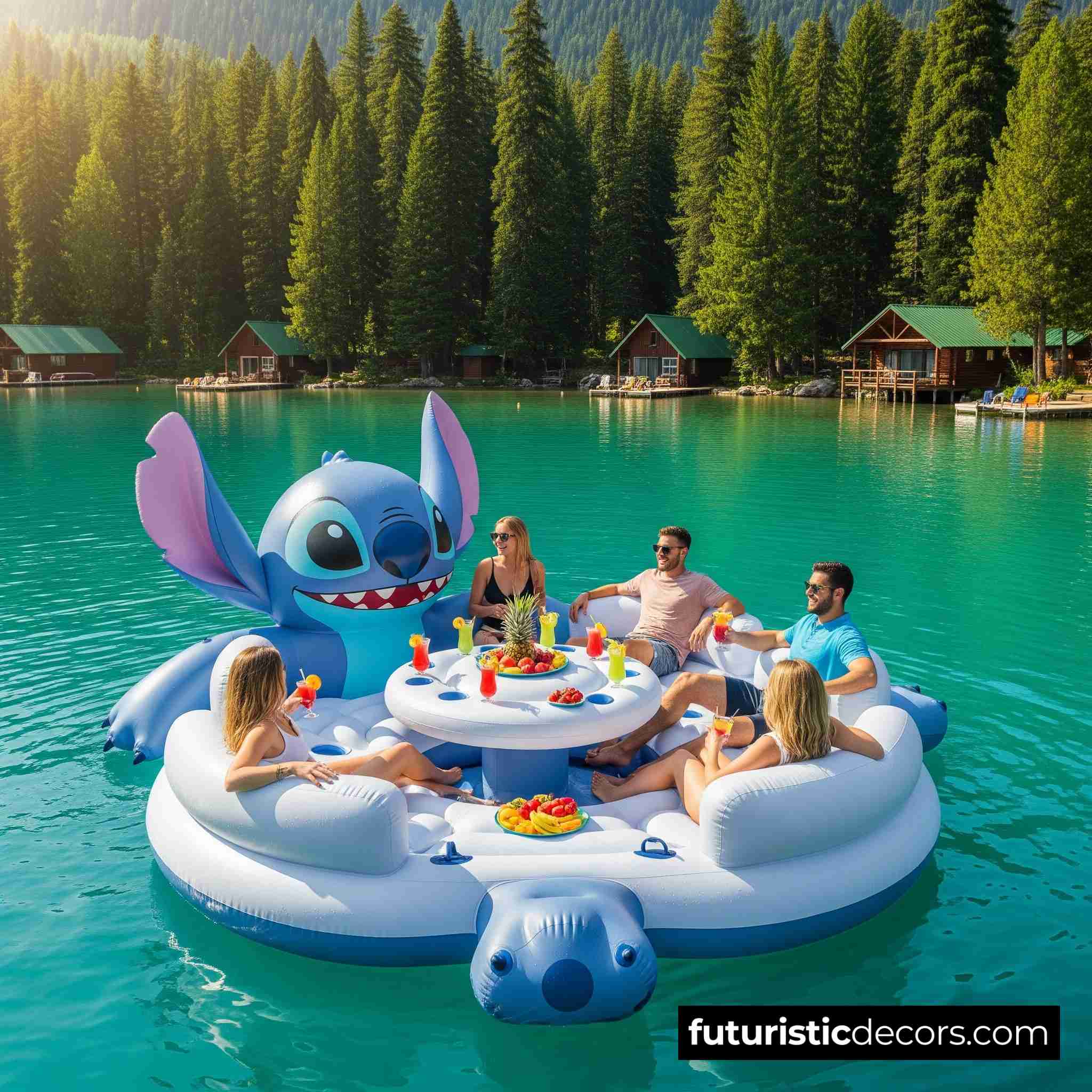 Inflatable Stitch Lake Float