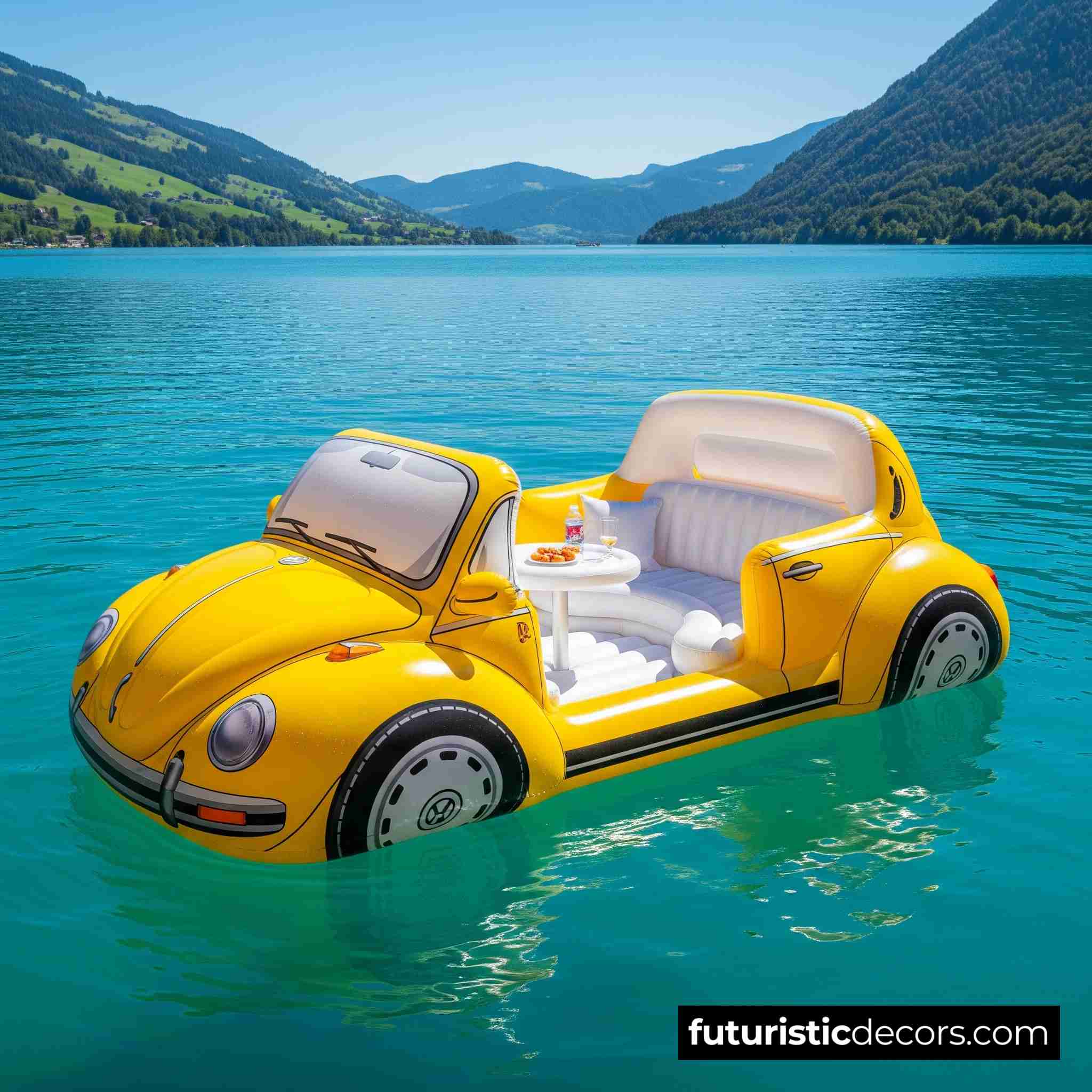 Inflatable VW Beetle Lake Float