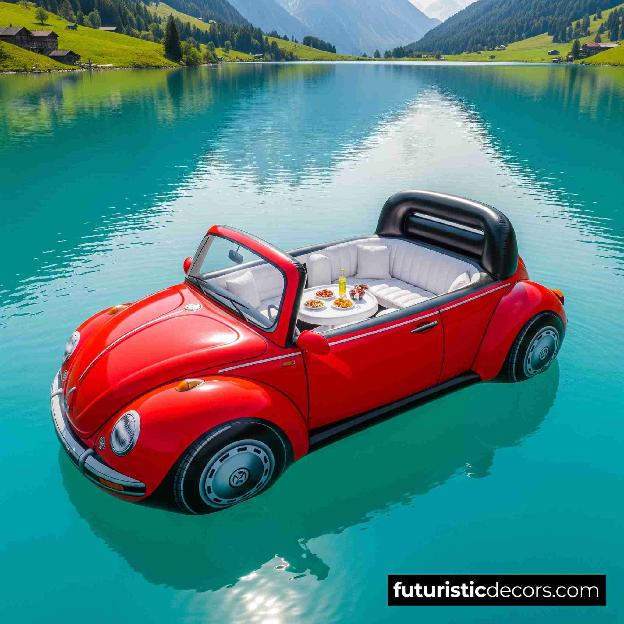 Inflatable VW Beetle Lake Float