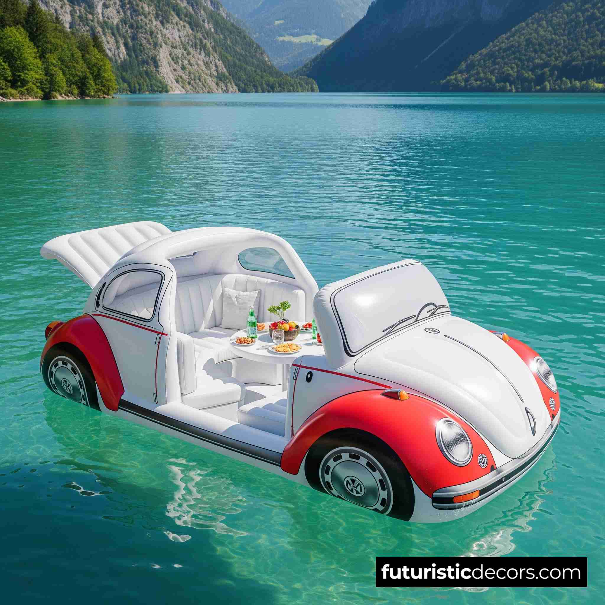Inflatable VW Beetle Lake Float