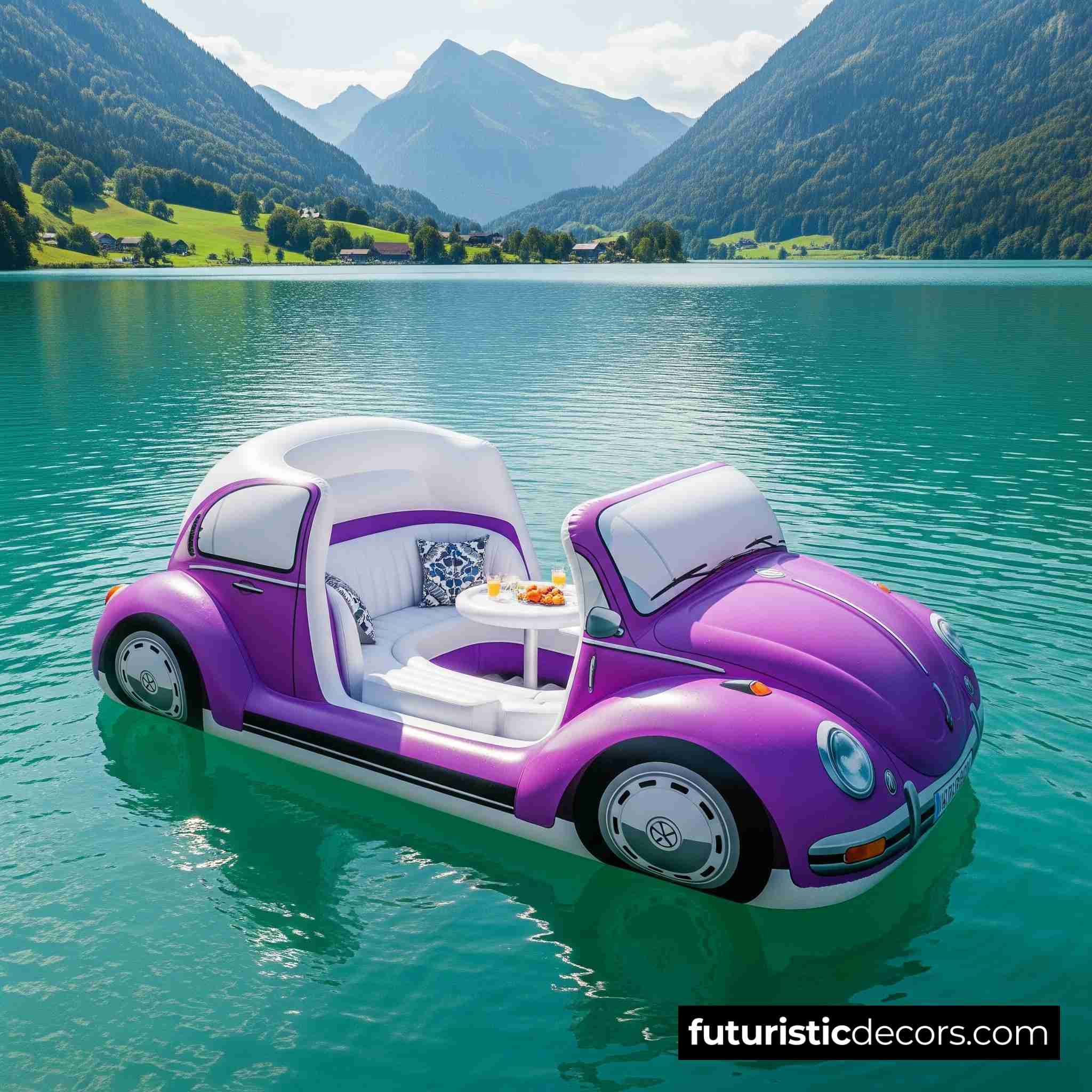 Inflatable VW Beetle Lake Float