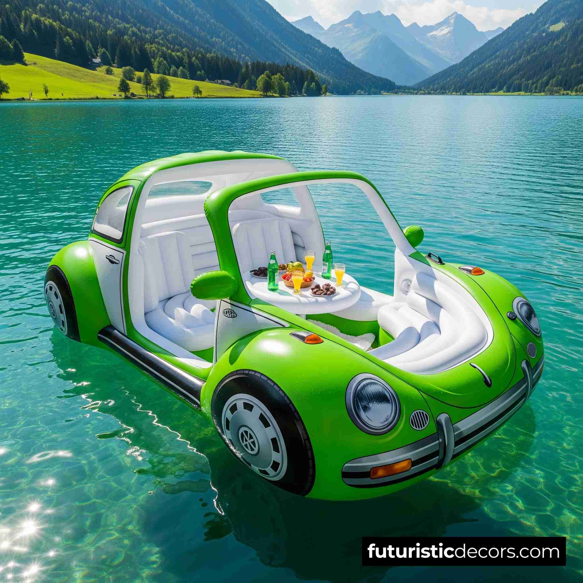 Inflatable VW Beetle Lake Float