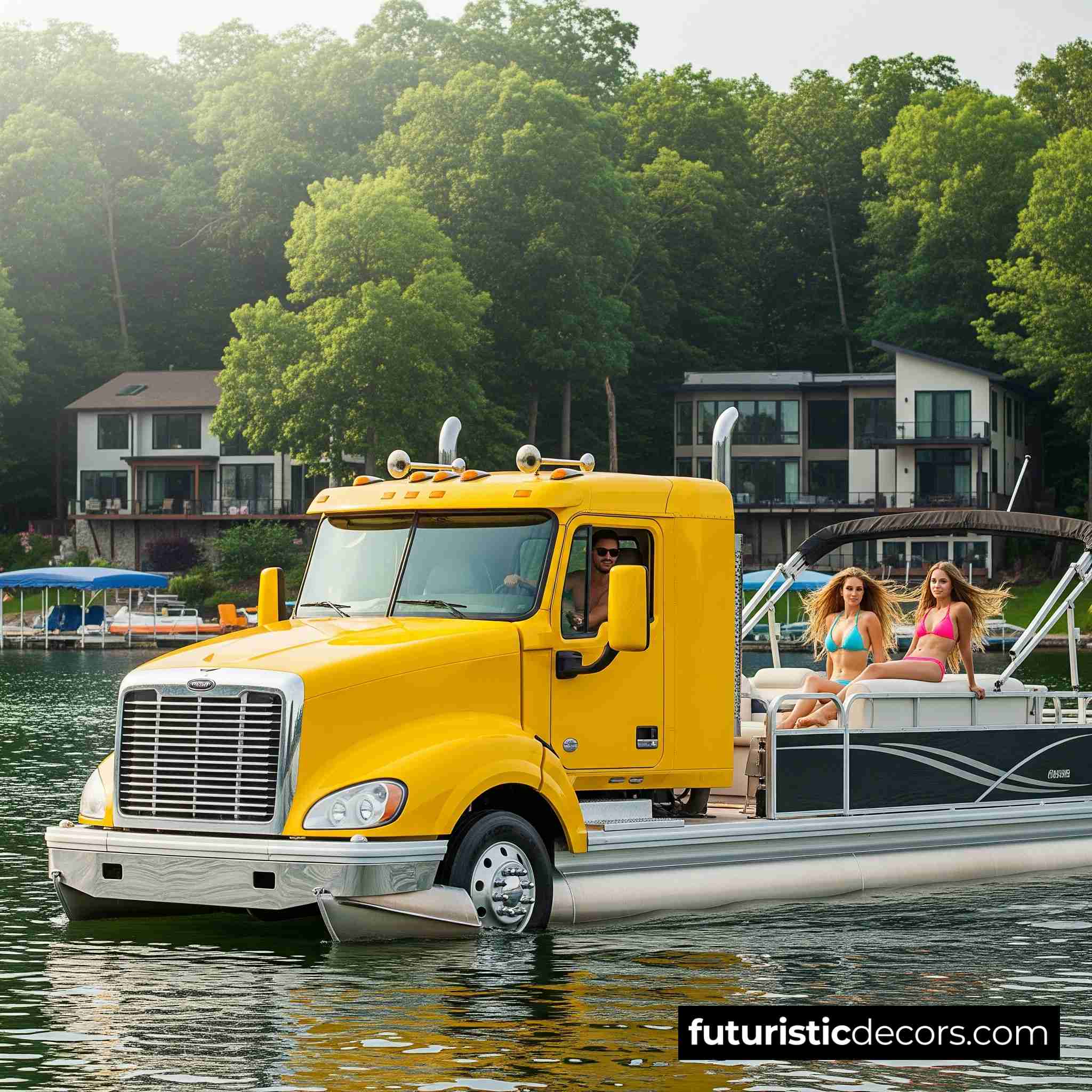 Semi-truck Pontoons
