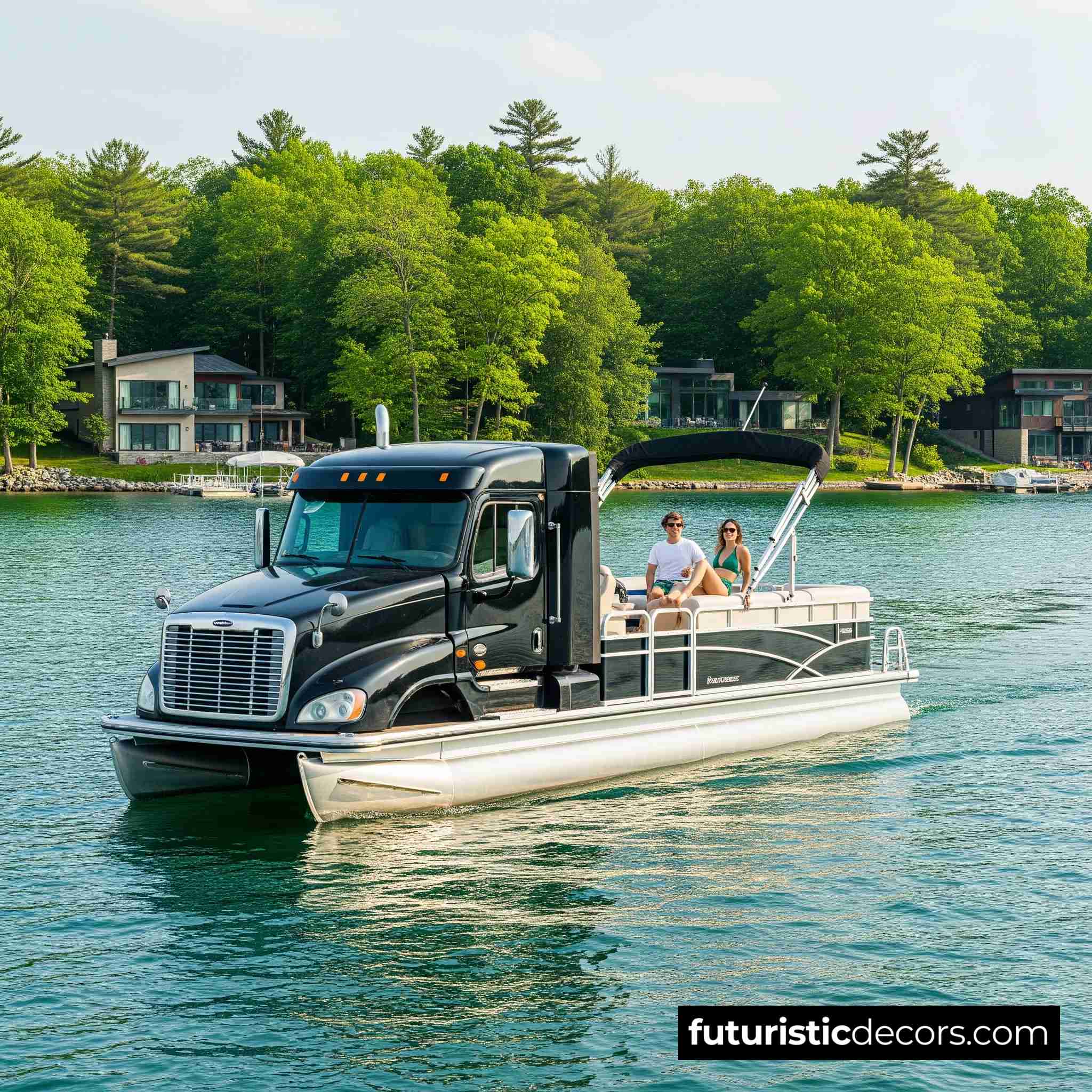 Semi-truck Pontoons