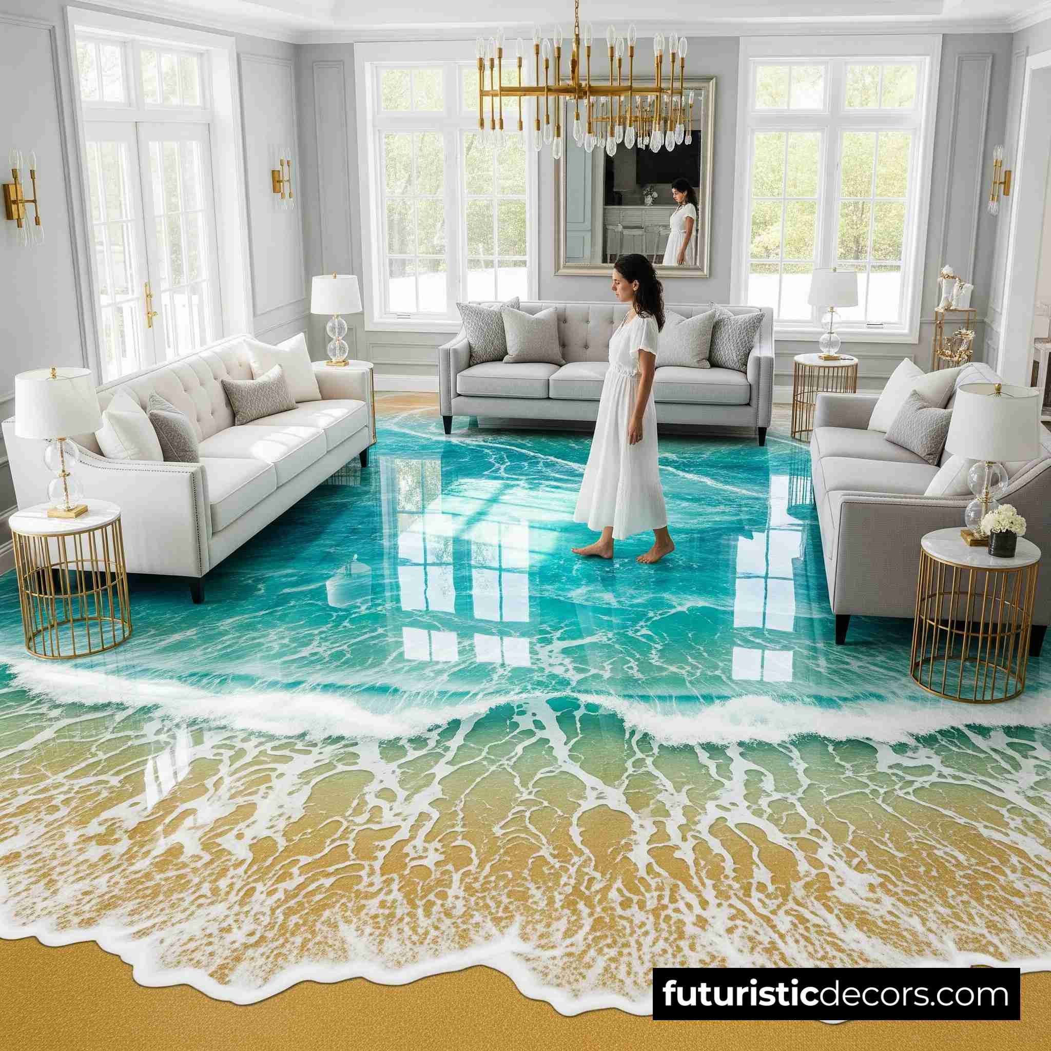 Beach Scene themed Epoxy Floor