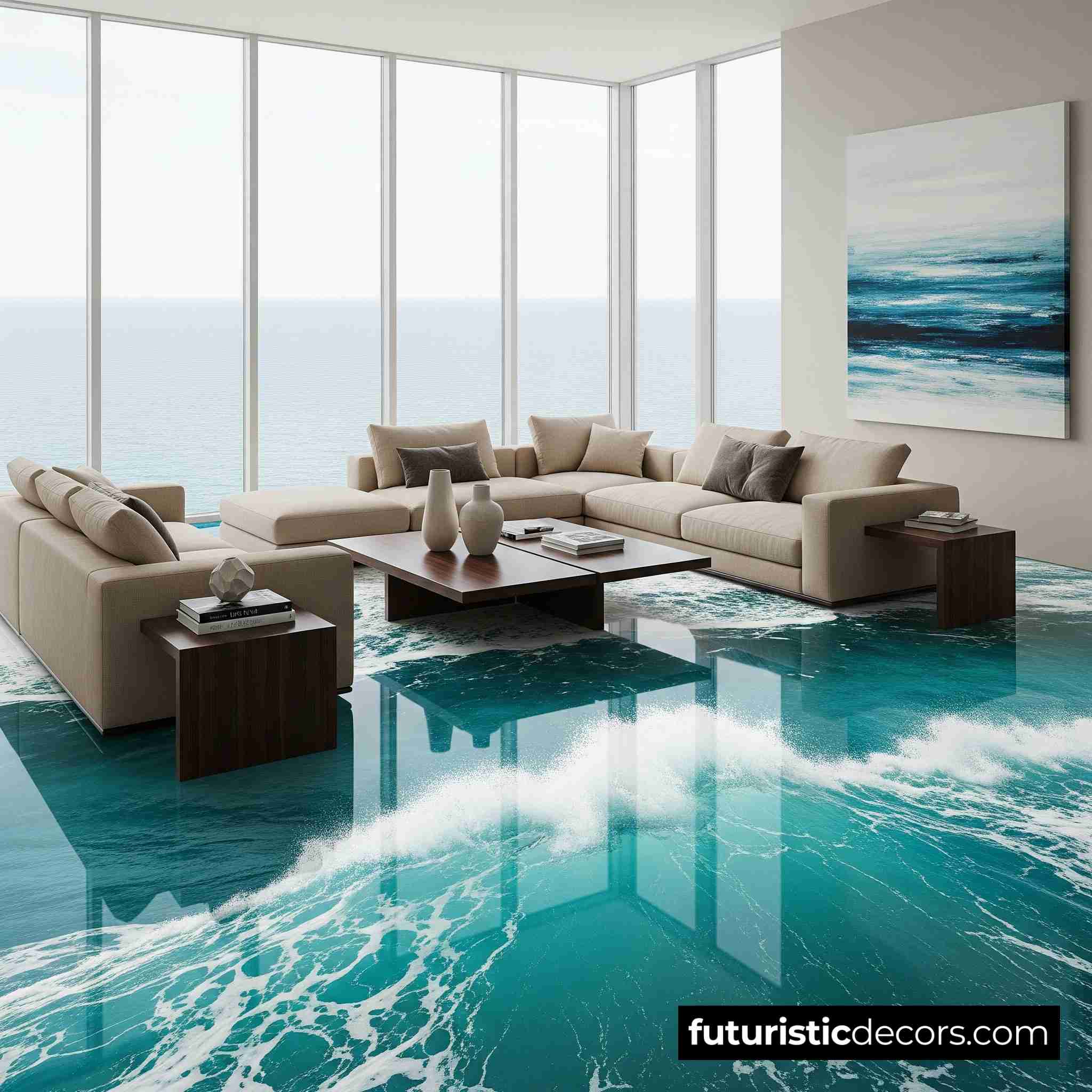 Beach Scene themed Epoxy Floor