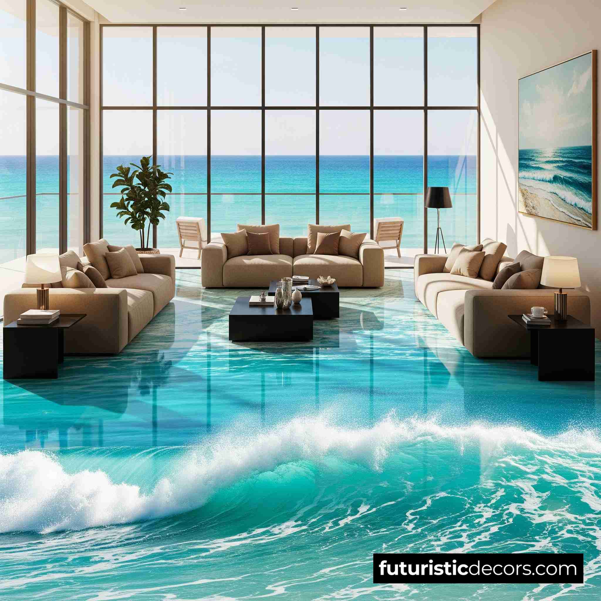 Beach Scene themed Epoxy Floor