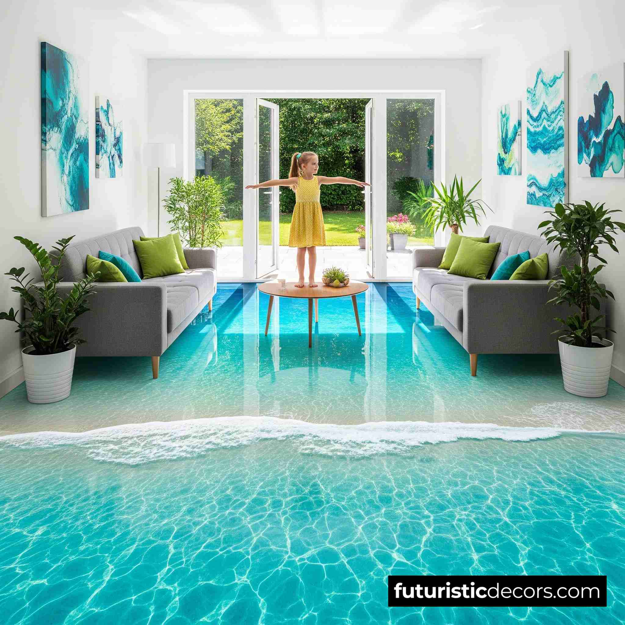 Beach Scene Epoxy Flooring