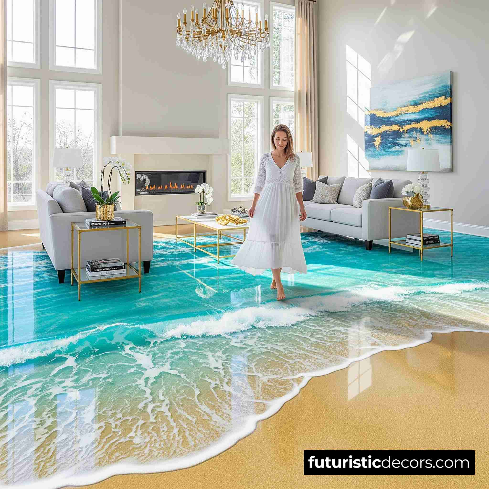 Beach Scene Epoxy Flooring