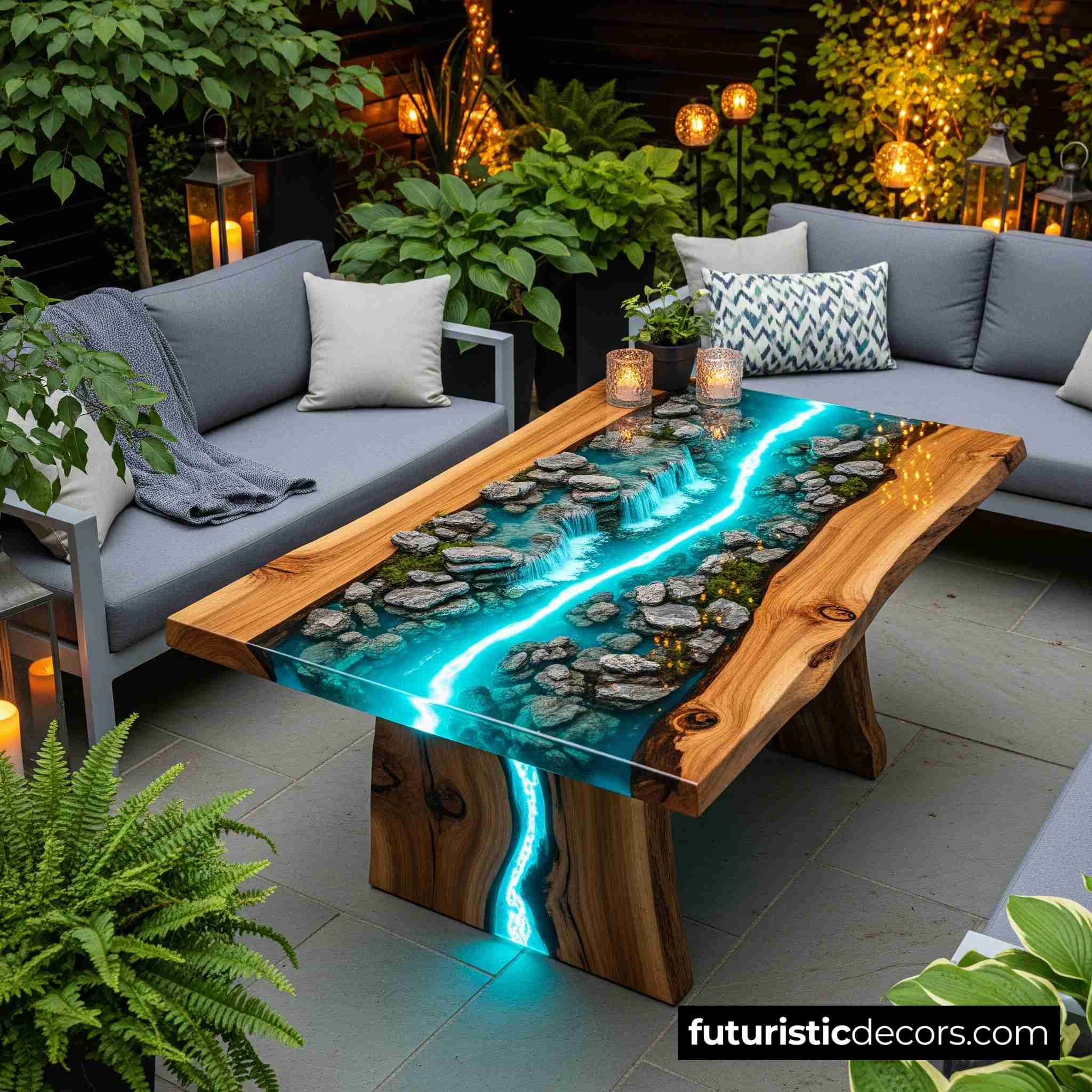 Epoxy Scene Patio Table