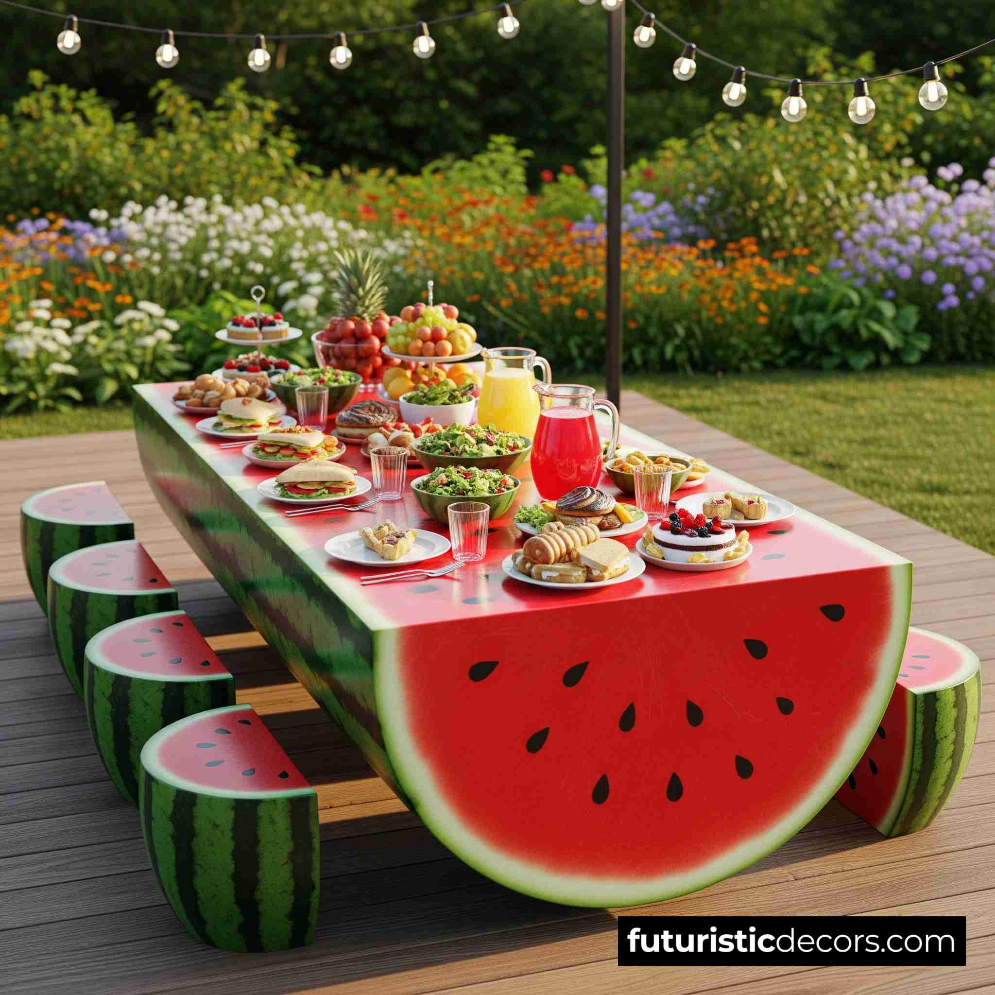 Fruit Shaped Picnic Tables