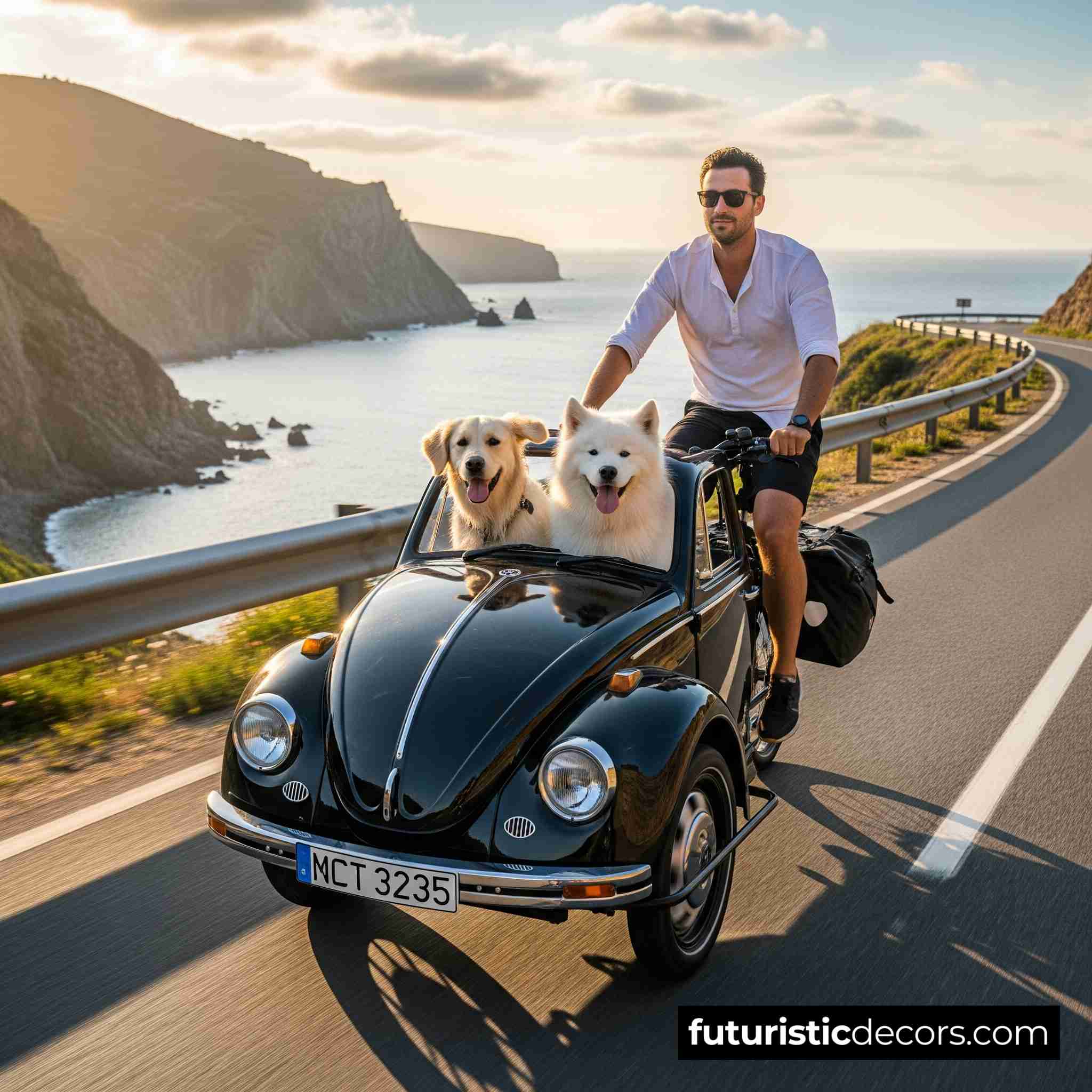 VW Beetle-inspired Cargo Bike