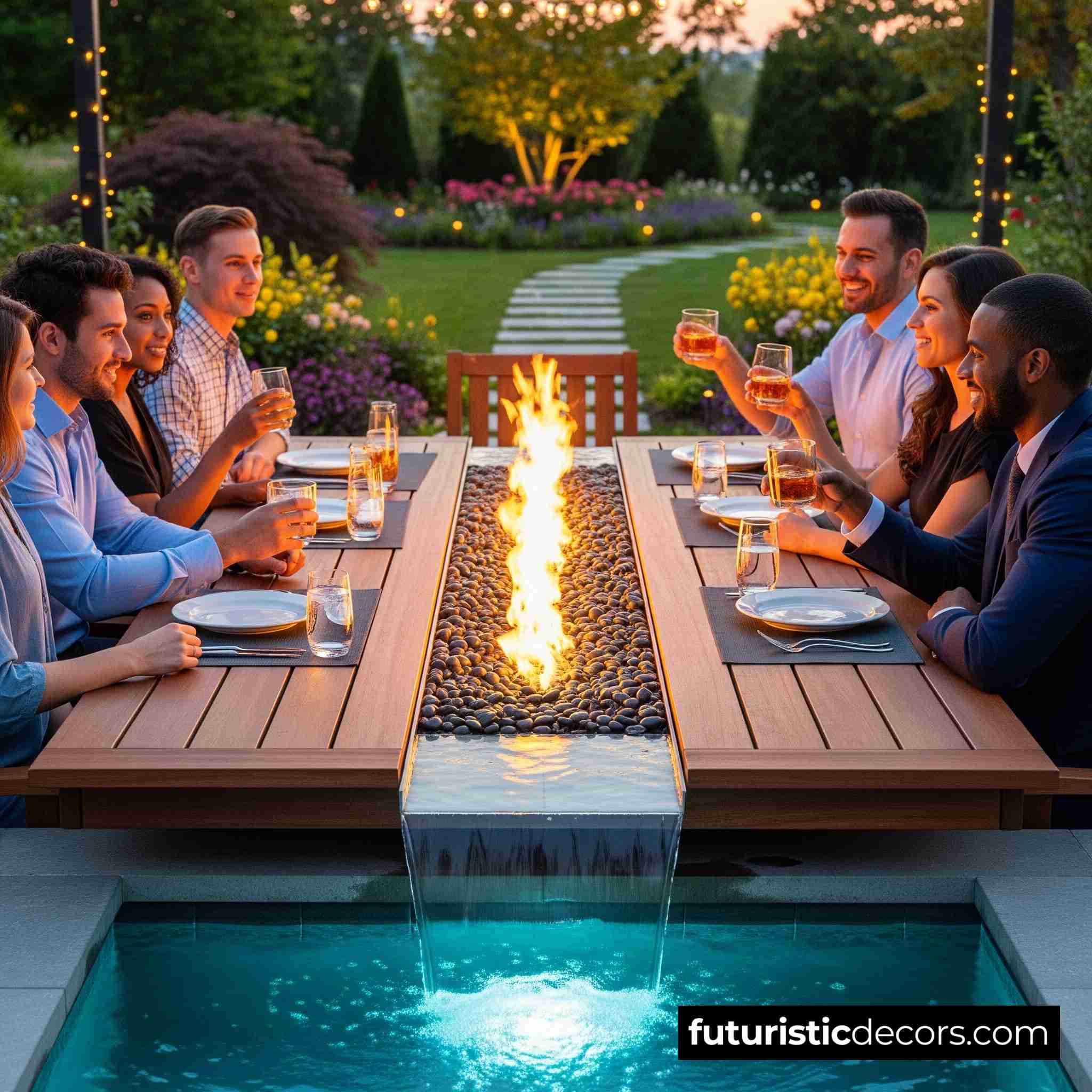 Waterfall Patio Table