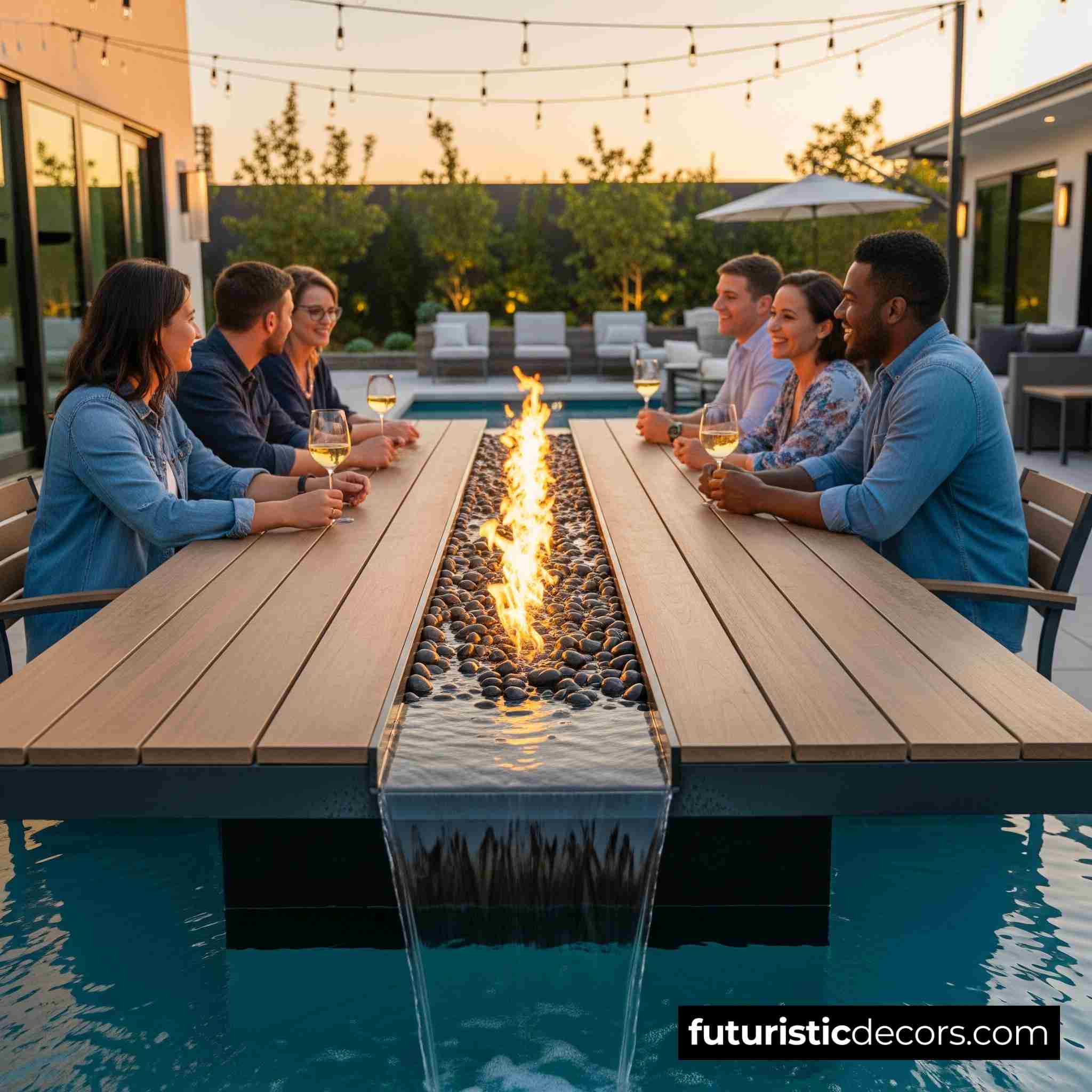 Waterfall Patio Table