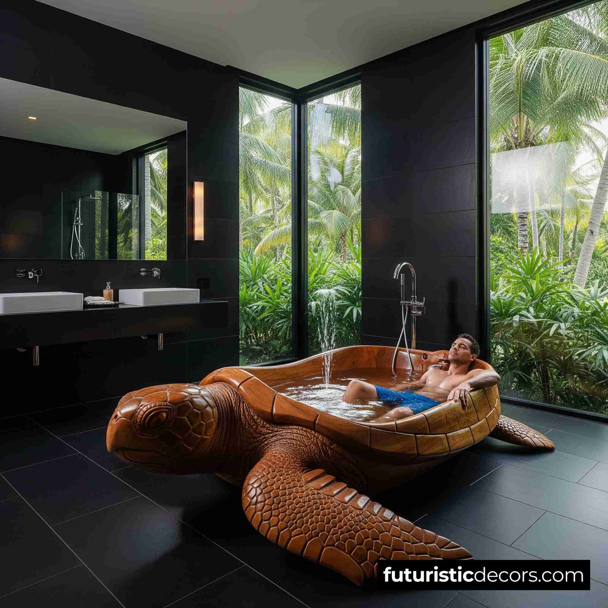 Wooden Turtle Bathtubs
