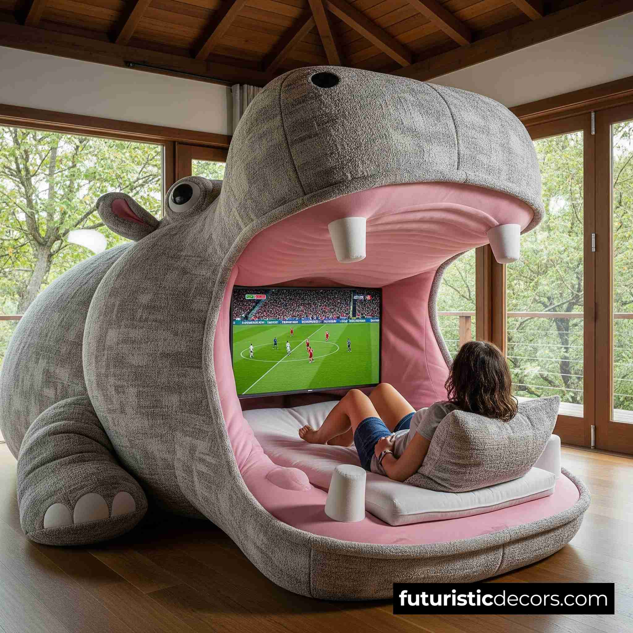 Giant Animal Mouth Loungers