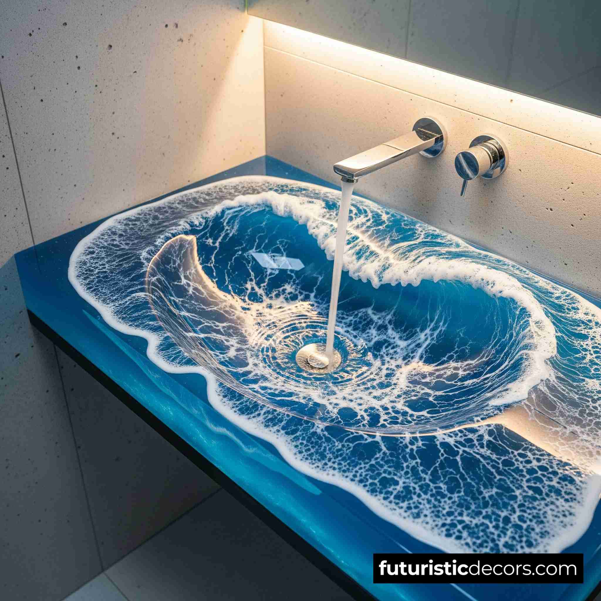 Epoxy Ocean Wave Sinks