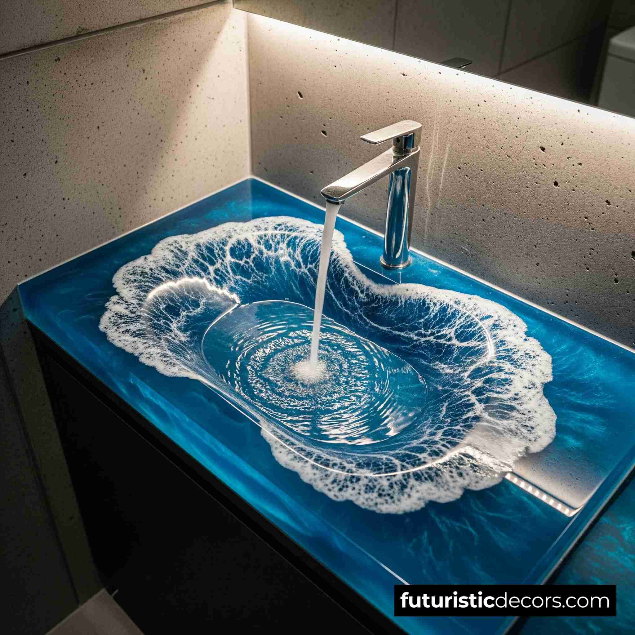 Epoxy Ocean Wave Sinks
