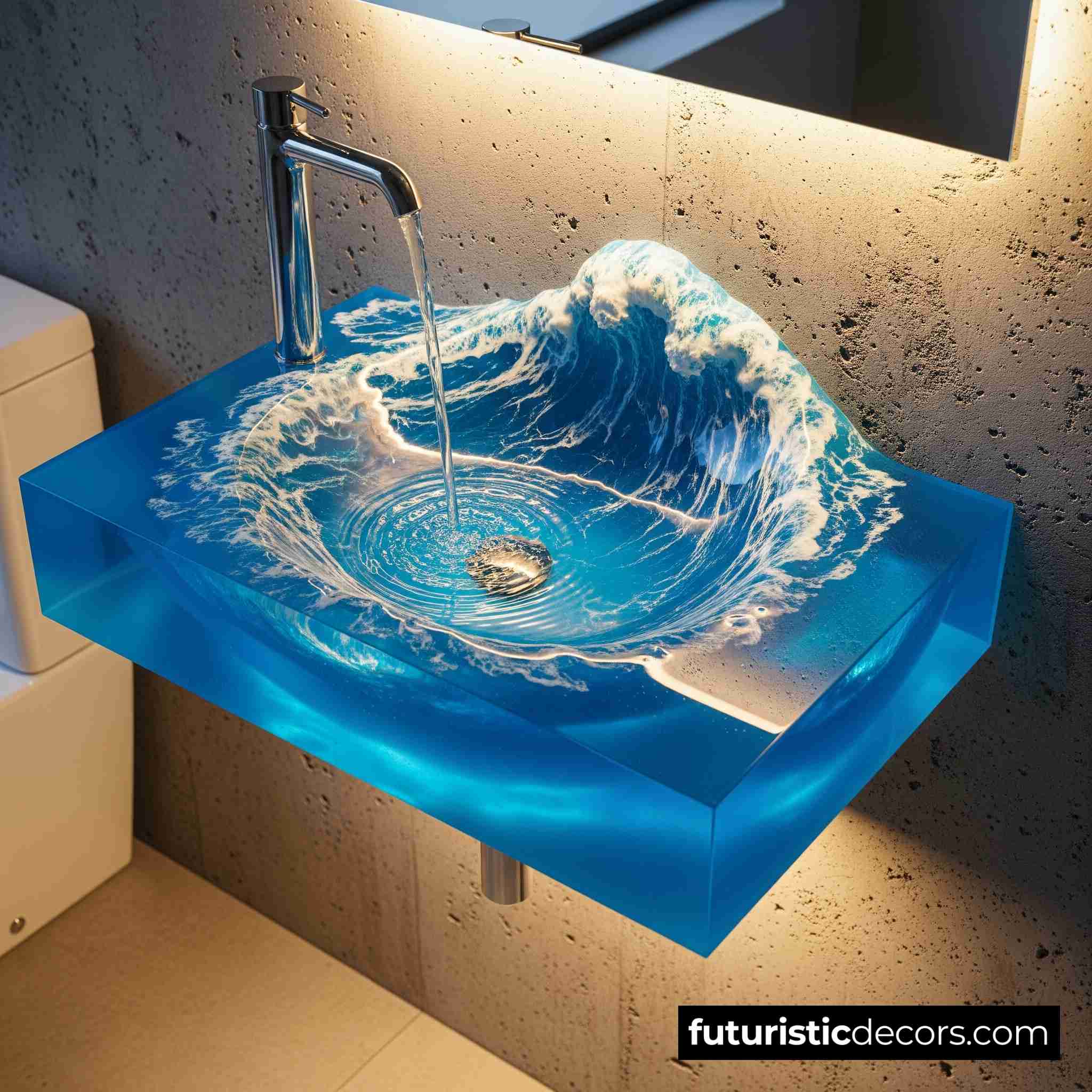 Epoxy Ocean Wave Sinks