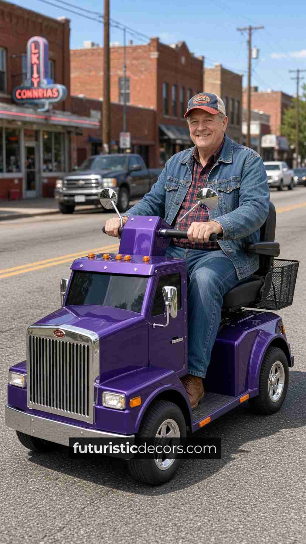 mini semi truck shaped mobility scooters