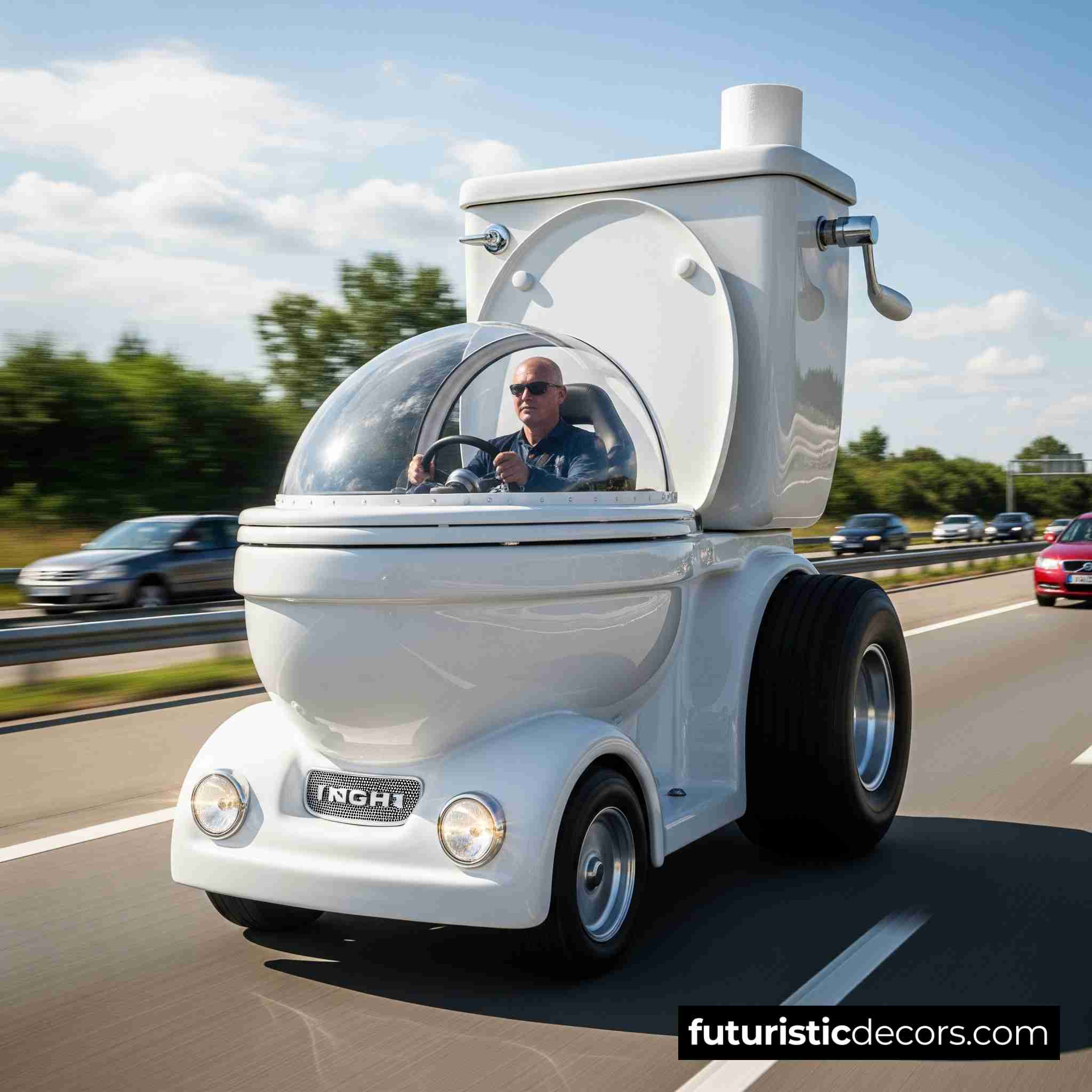 Toilet Shaped Car