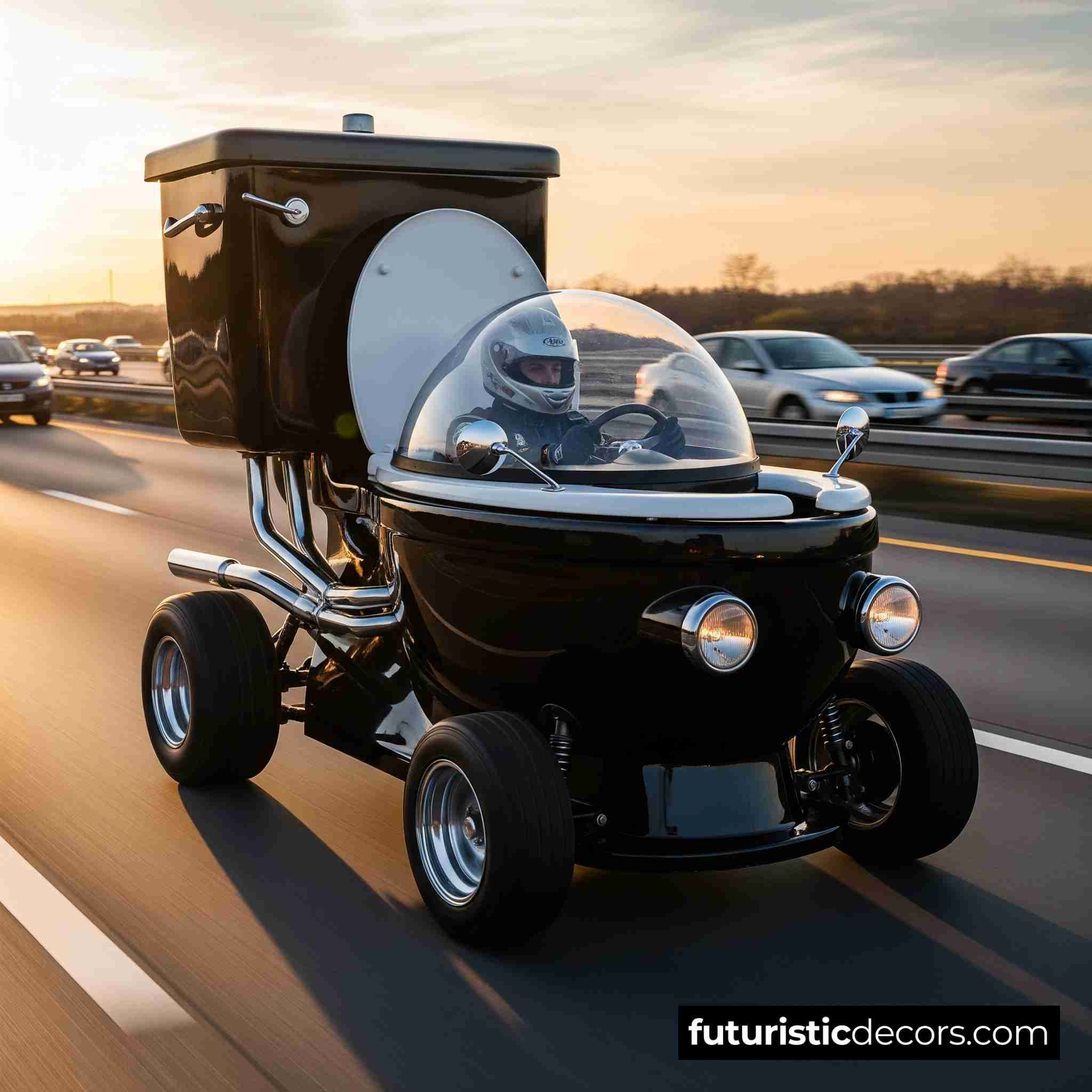 Toilet Shaped Car