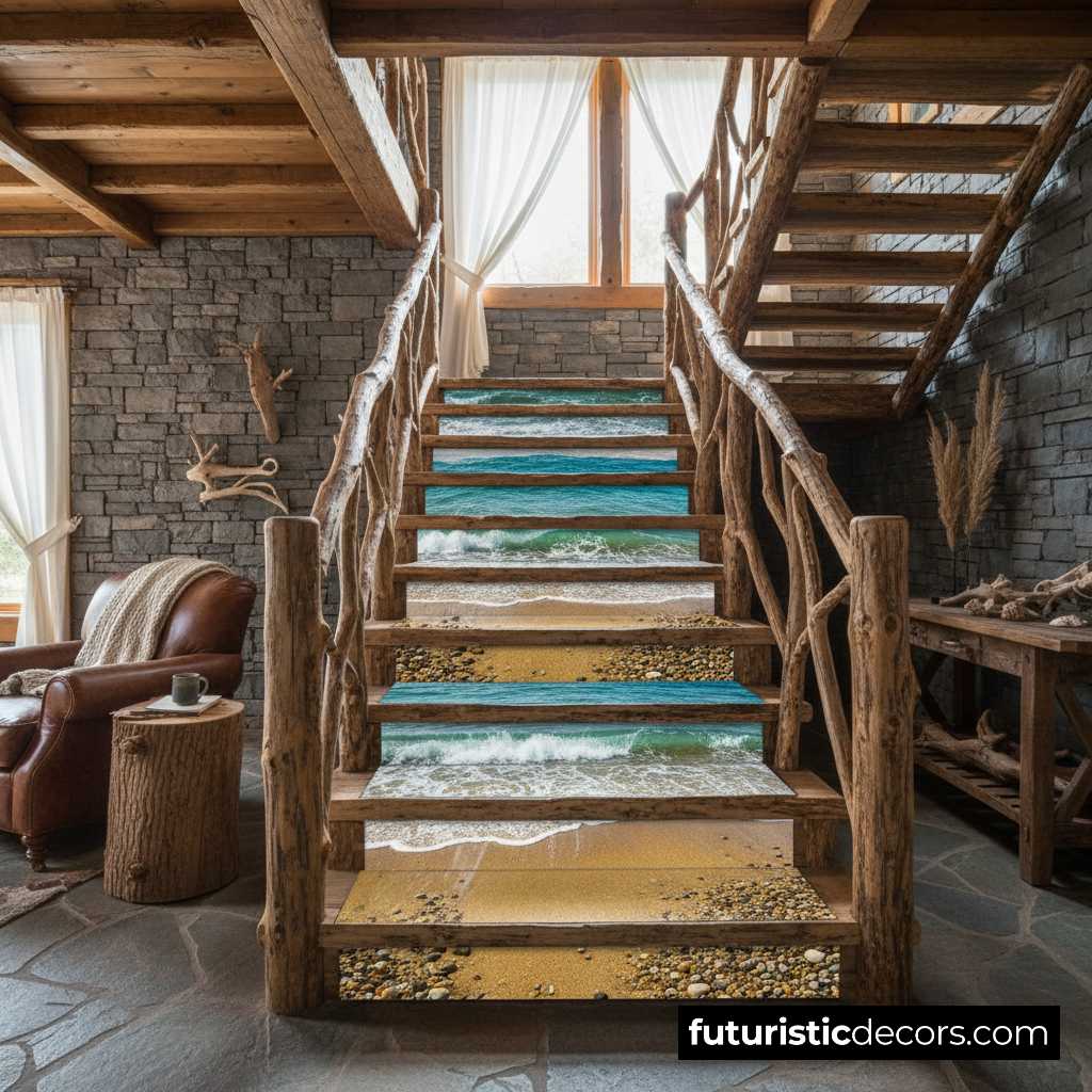 Active Scene Beach Staircase