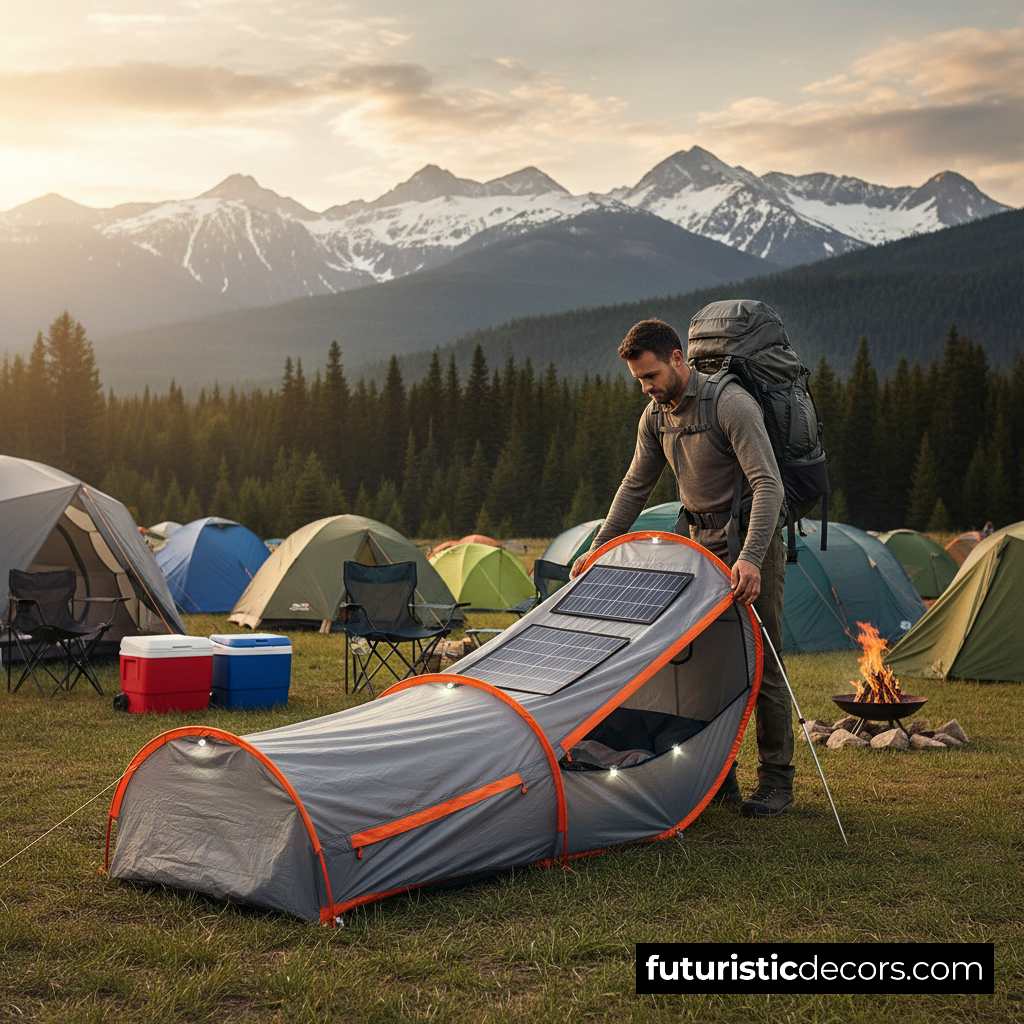 A backpack bed