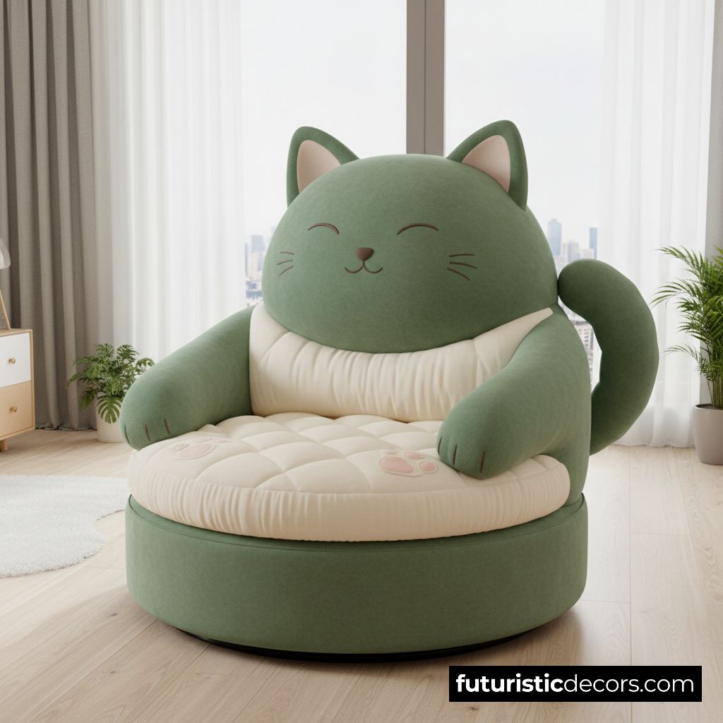 Cat shaped swivel chairs