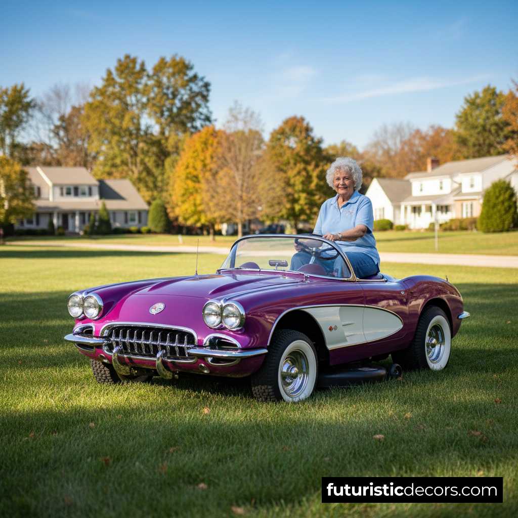 classic car riding mower