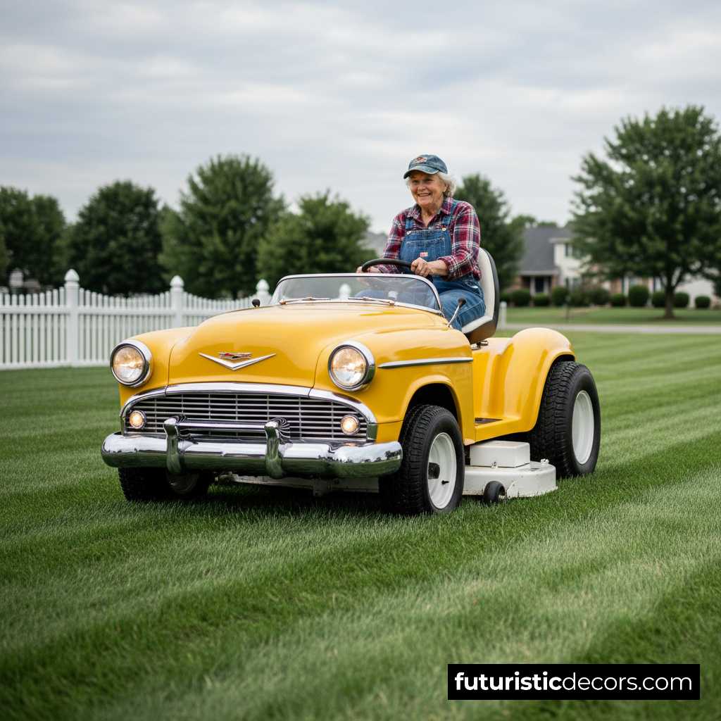 classic car riding mower