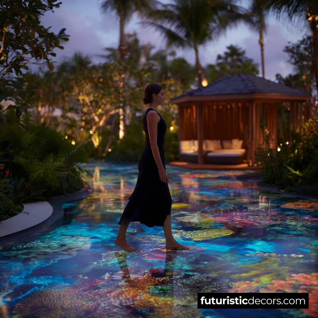 Patios made from digital screens