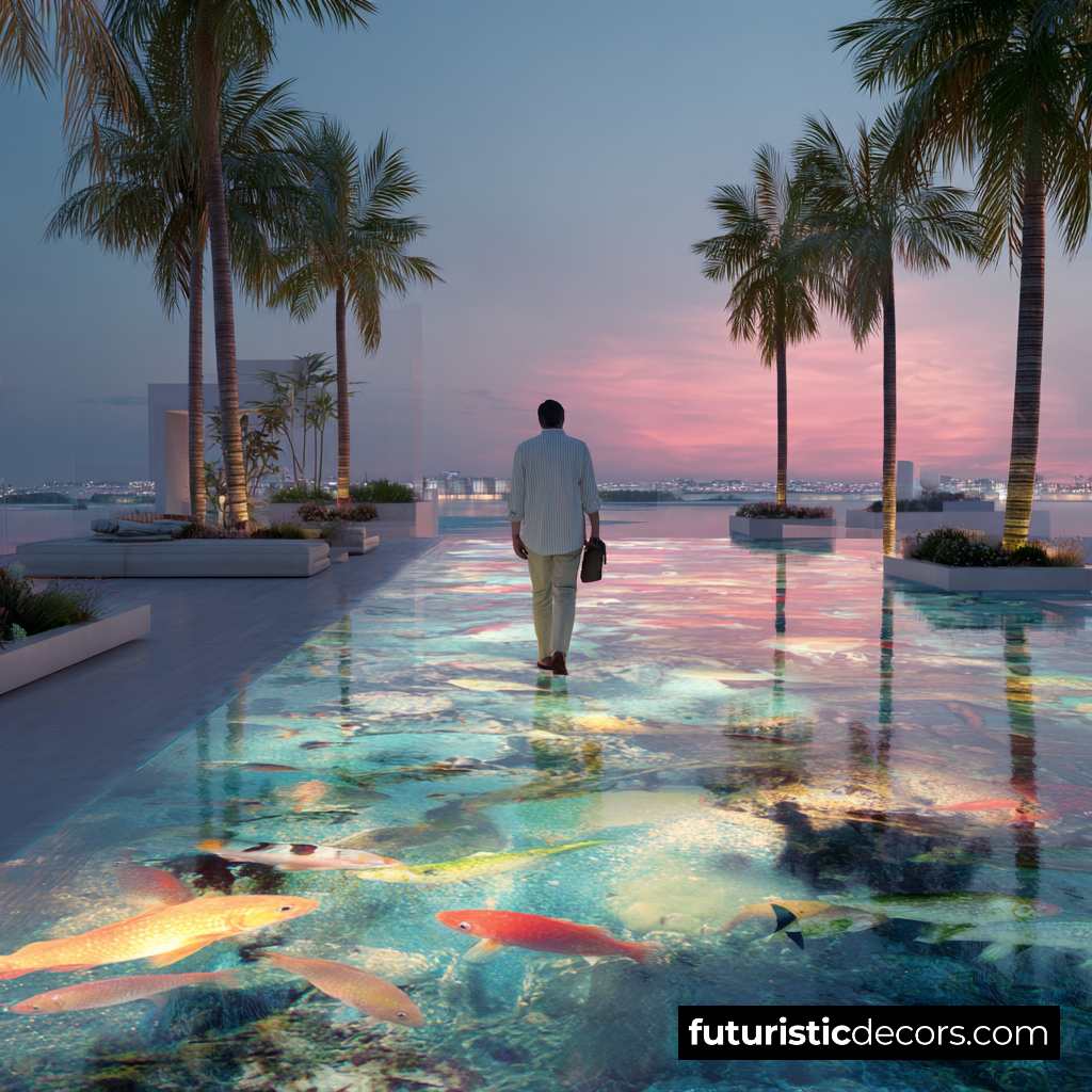 Patios made from digital screens