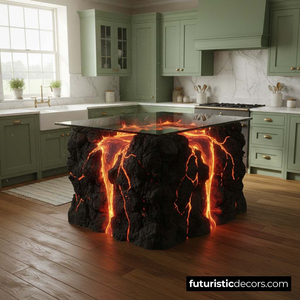 lava inspired kitchen islands