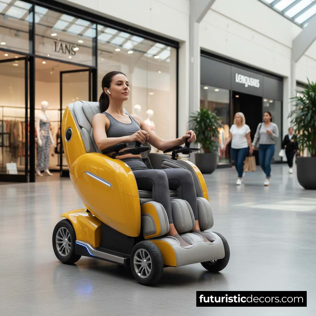 Massage chair mobility scooters