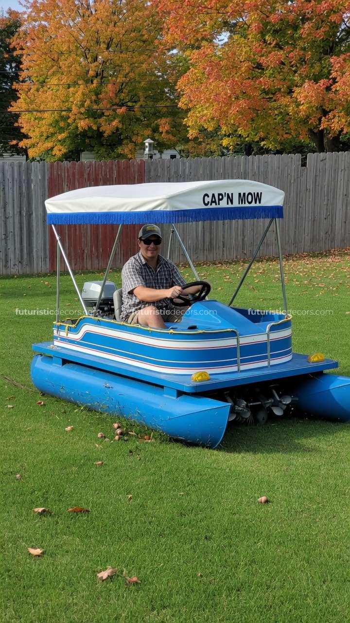 pontoon boat riding mower