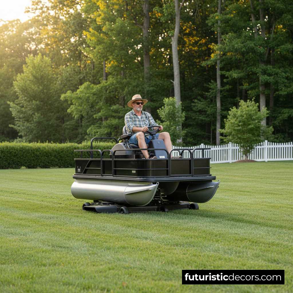 pontoon boat riding mower