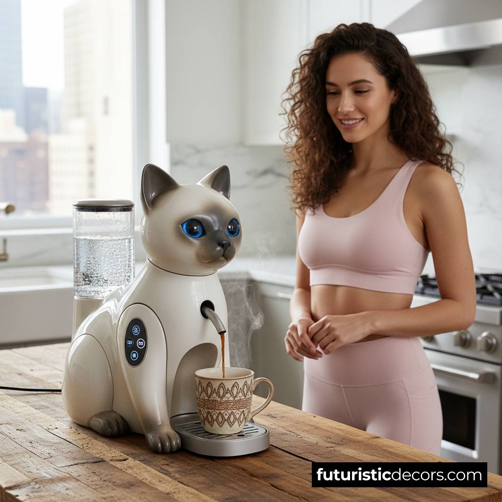 Robotic Cat Coffee Maker