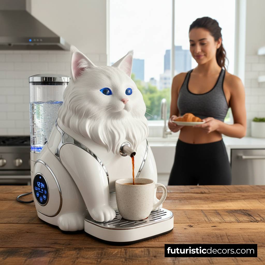 Robotic Cat Coffee Machine