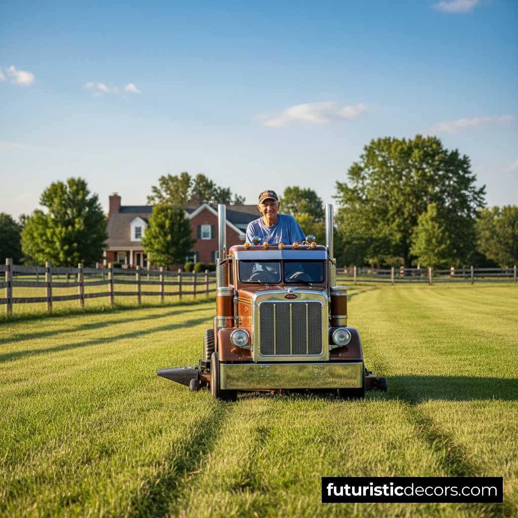 semi truck riding mowers