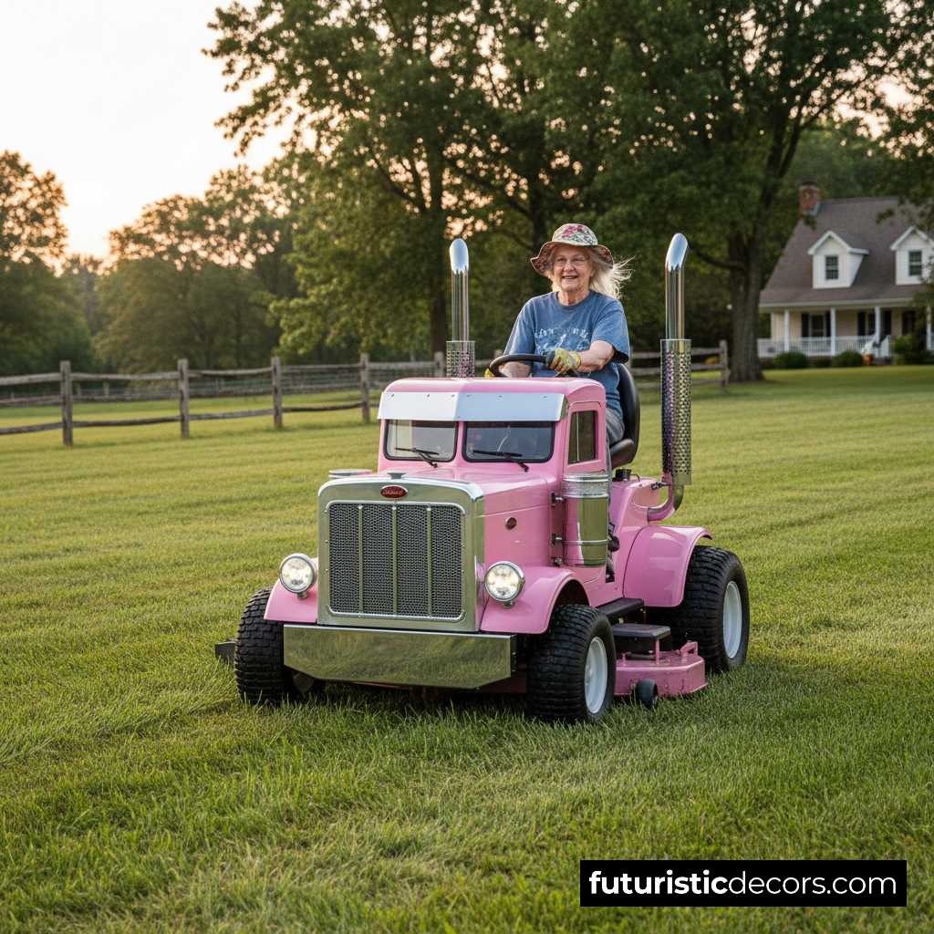 semi-truck lawn mower