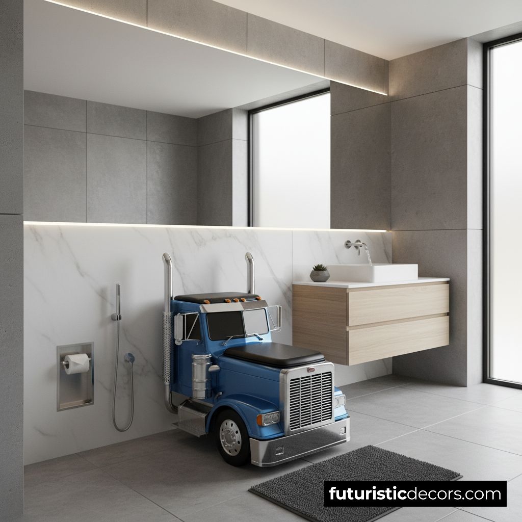 Semi-truck toilets