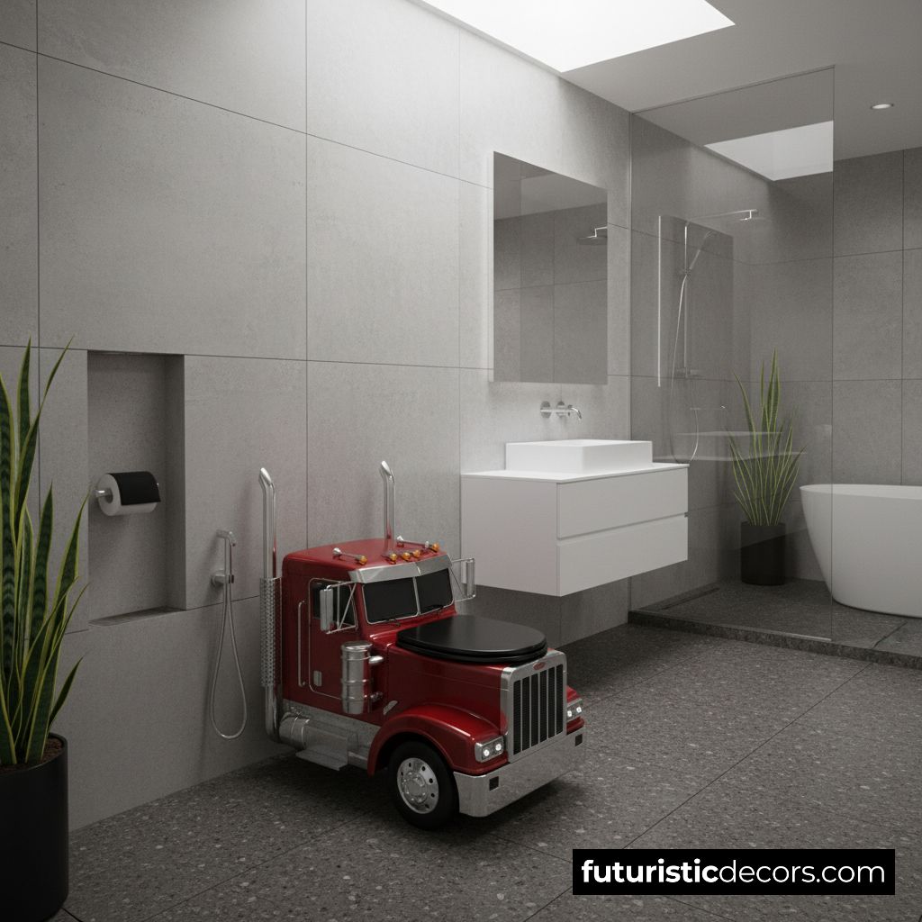 Semi-truck toilets